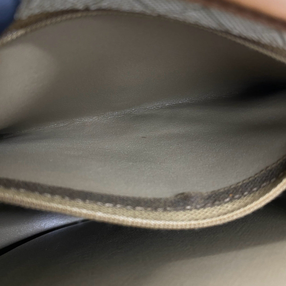 Christian Dior Brown Khaki Leather Pvc Shoulder Bag (Pre-Owned)