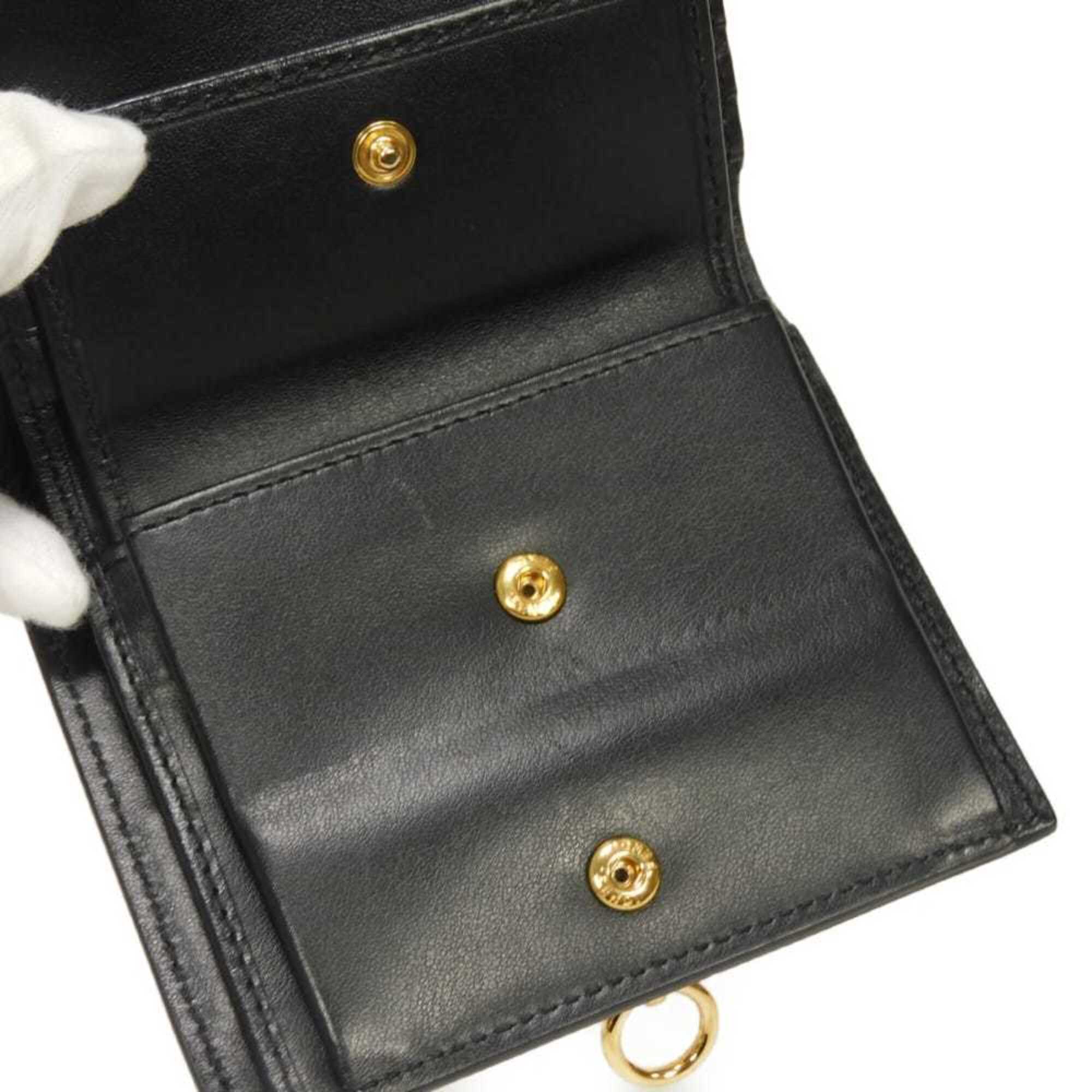 Fendi Black Leather Wallet (Bi-Fold) (Pre-Owned)