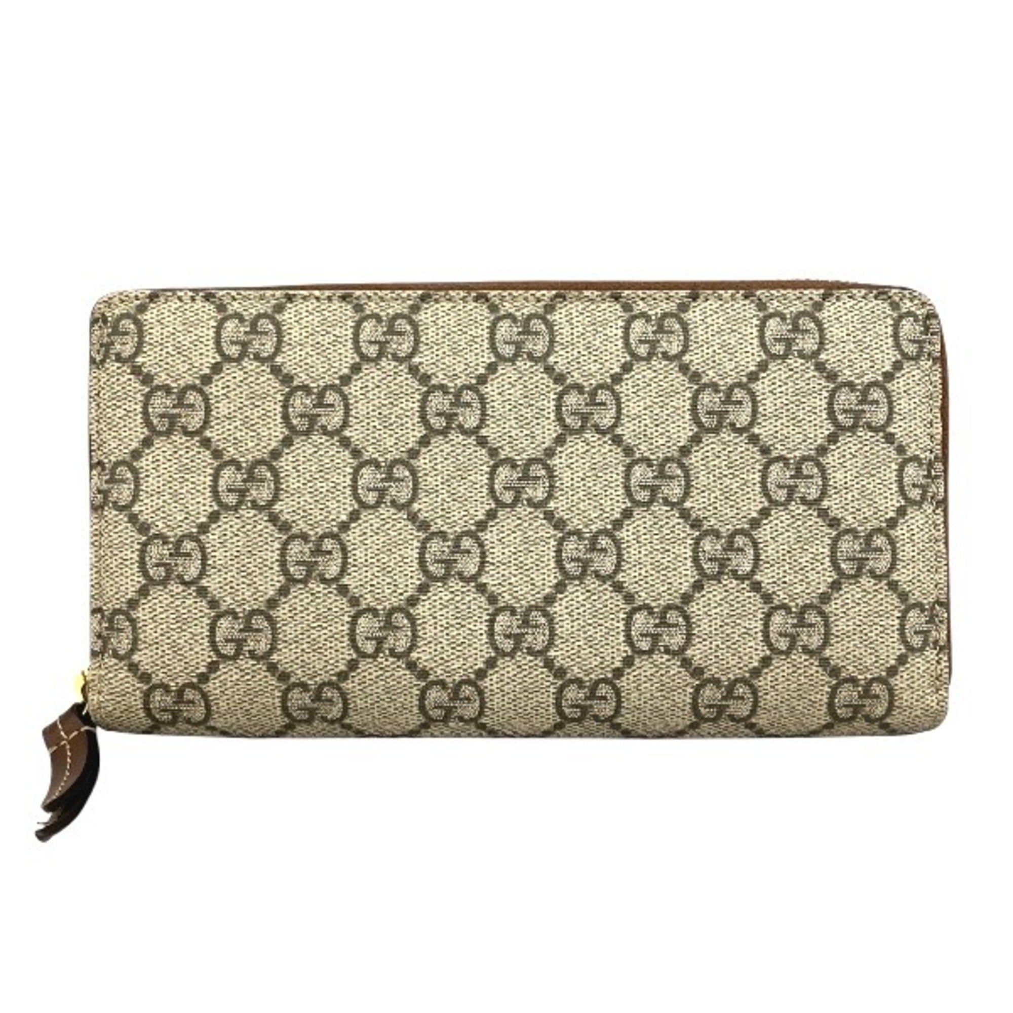 Gucci Beige Gg Supreme Long Wallet (Bi-Fold) (Pre-Owned)
