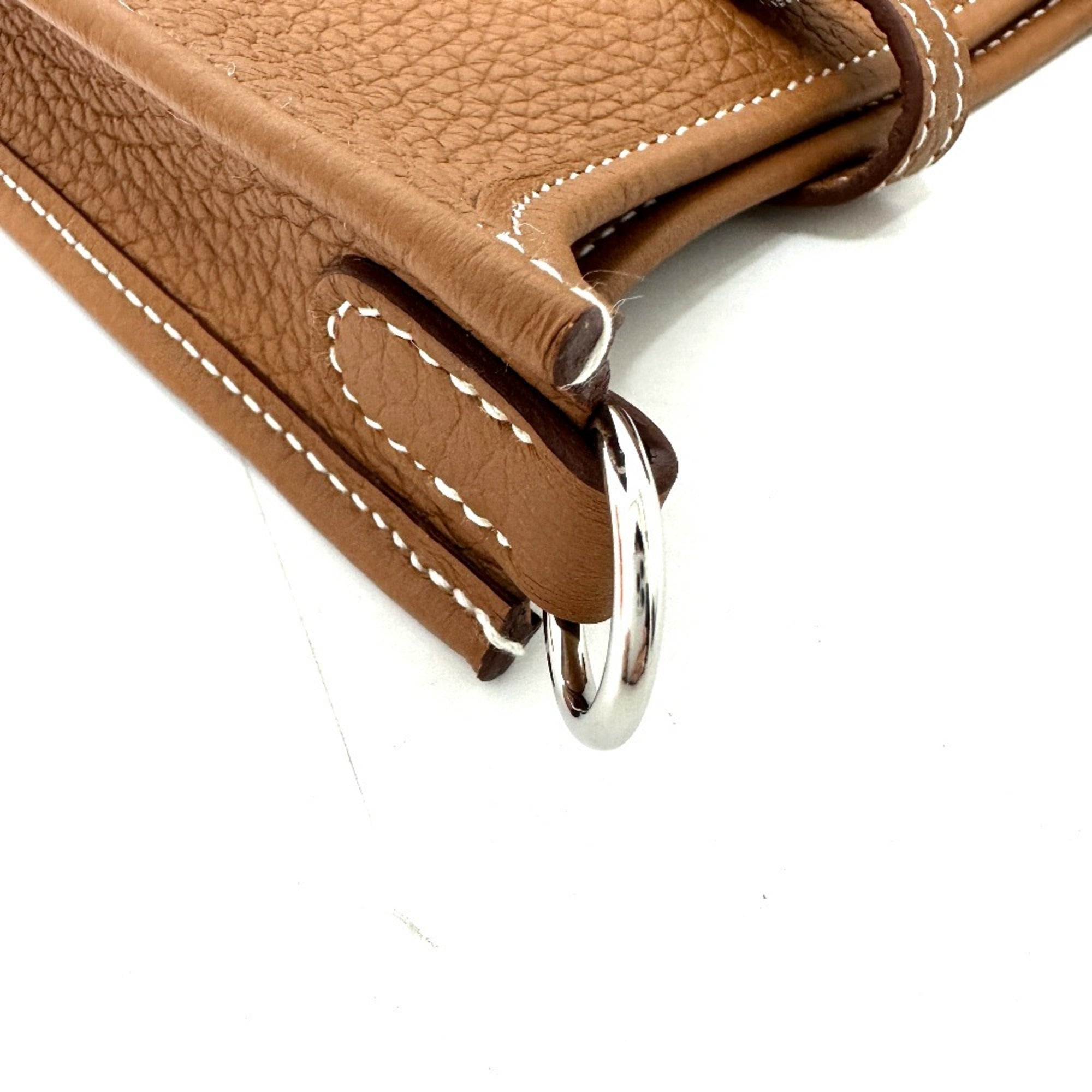 Hermes Evelyne Gold Taurillon Clemence Leather Shoulder Bag (Pre-Owned)