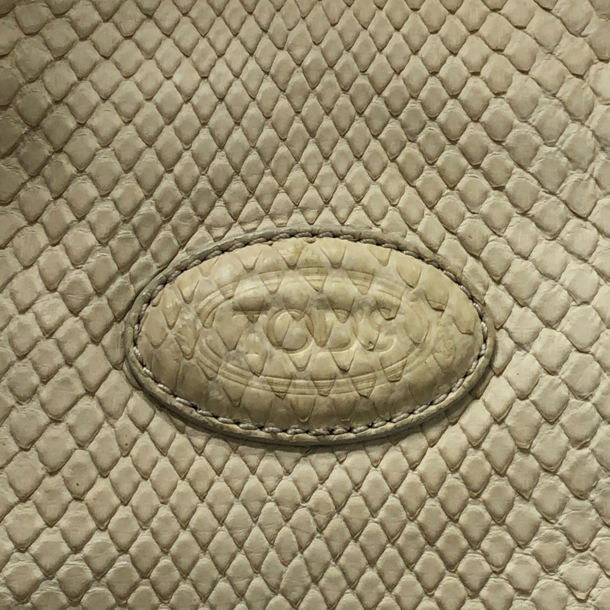 Tod's White Leather Handbag Shoulder Bag Tote Bag (Pre-Owned)