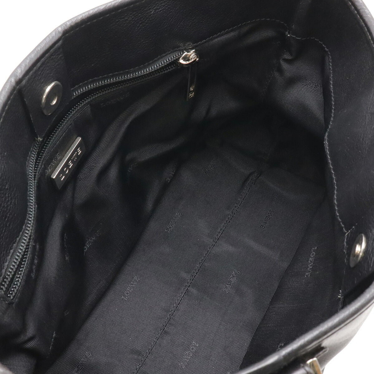 Loewe Black Leather Handbag Tote Bag (Pre-Owned)