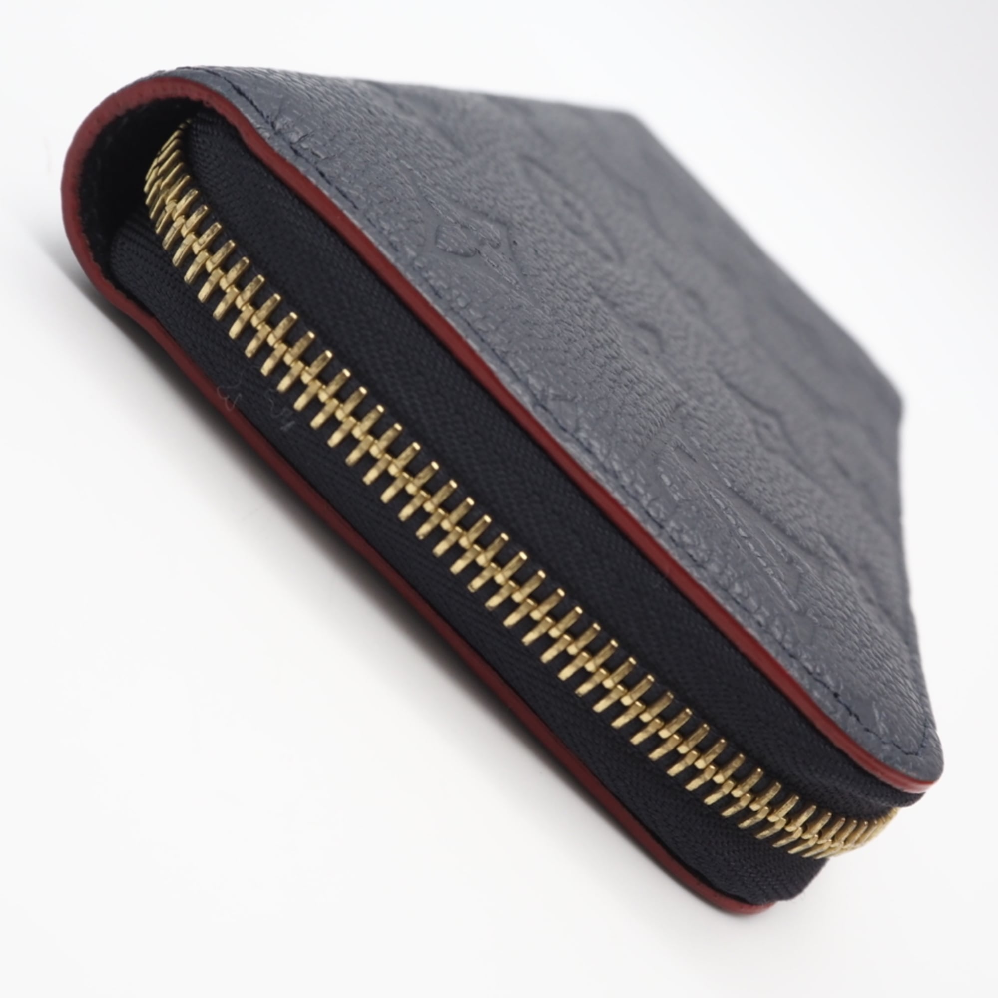Louis Vuitton Marine Rouge Navy Red Color Leather Long Wallet (Bi-Fold) (Pre-Owned)