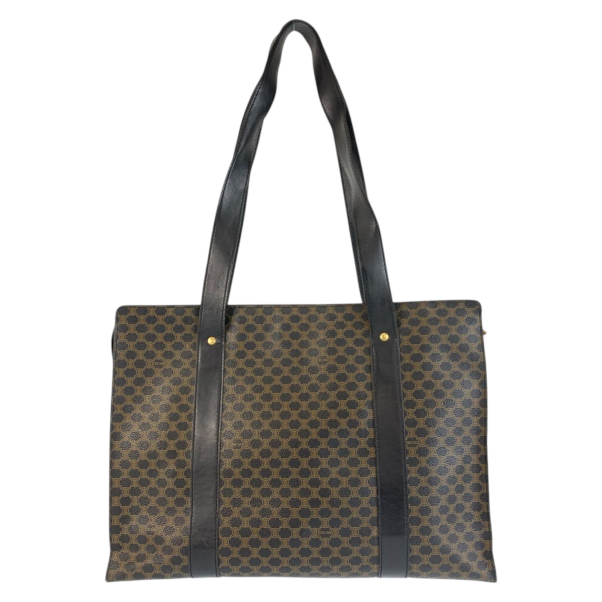 Celine Black Brown Pvc Leather Shoulder Bag Tote Bag (Pre-Owned)