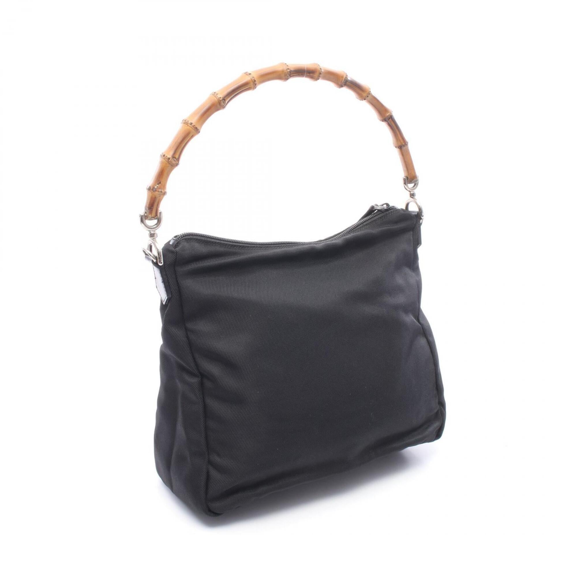 Gucci Black Canvas Leather Handbag (Pre-Owned)