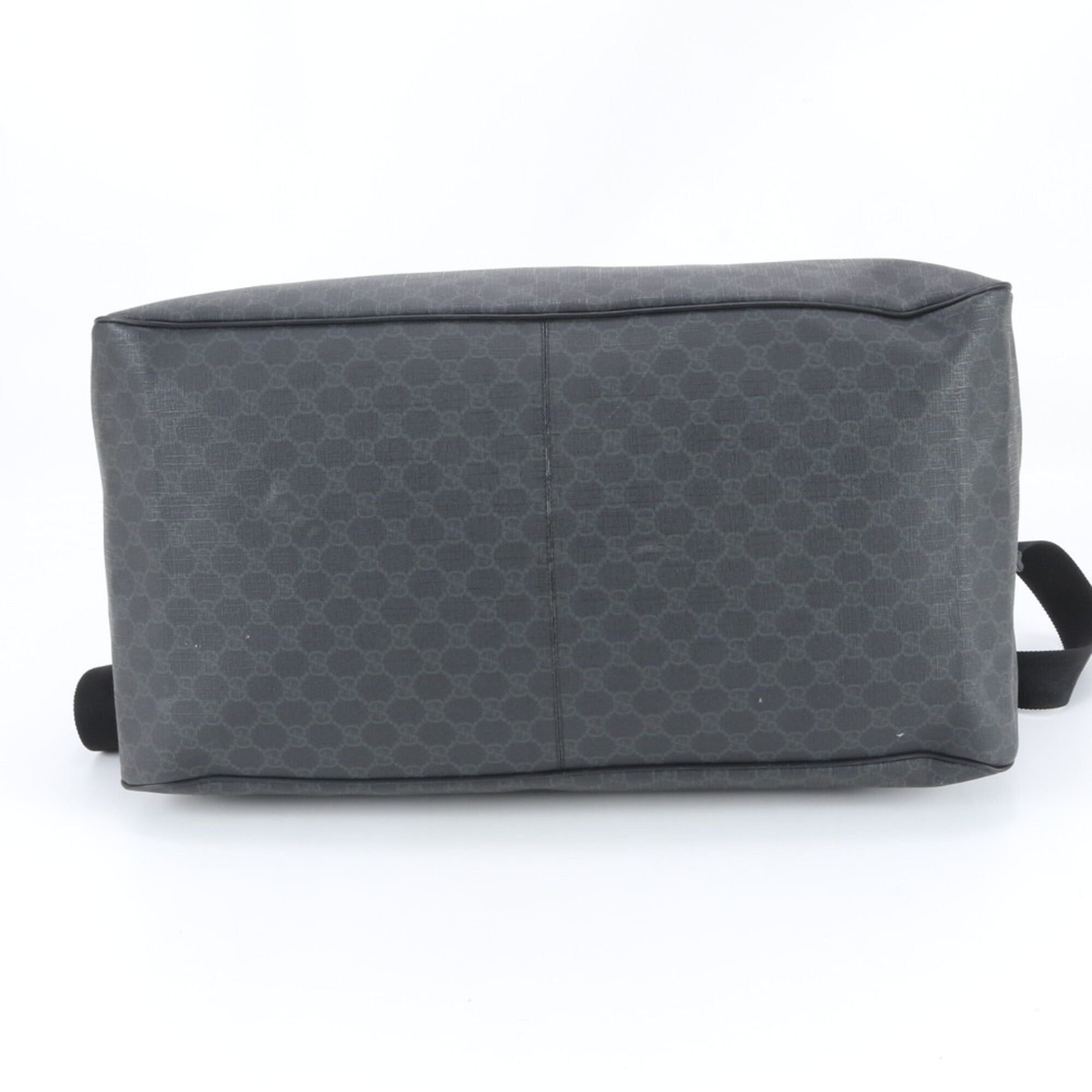 Gucci Black Coated Canvas Leather Handbag Tote Bag (Pre-Owned)