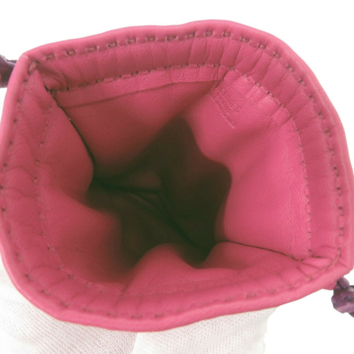 Hermes Pink Agneau Milo Pouch (Pre-Owned)