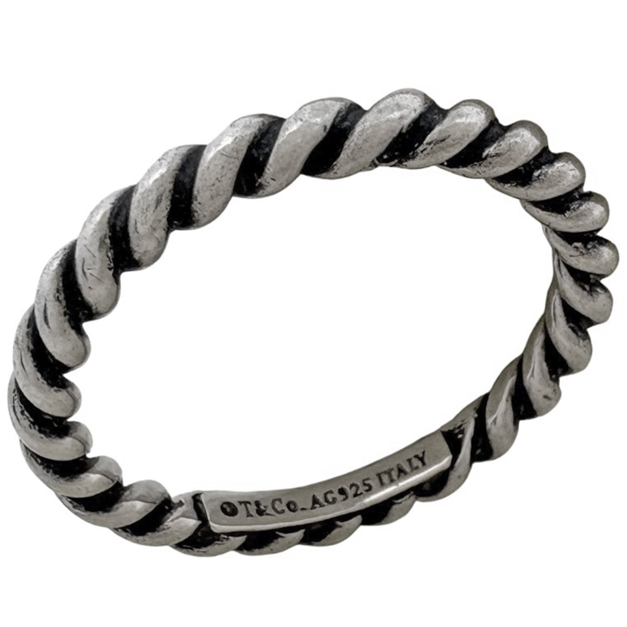 Tiffany Silver Silver 925 Band Ring (Pre-Owned)