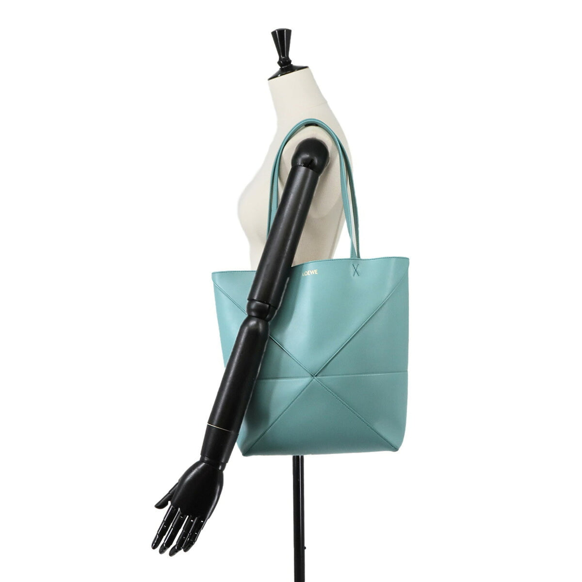 Loewe Blue Leather Handbag Tote Bag (Pre-Owned)