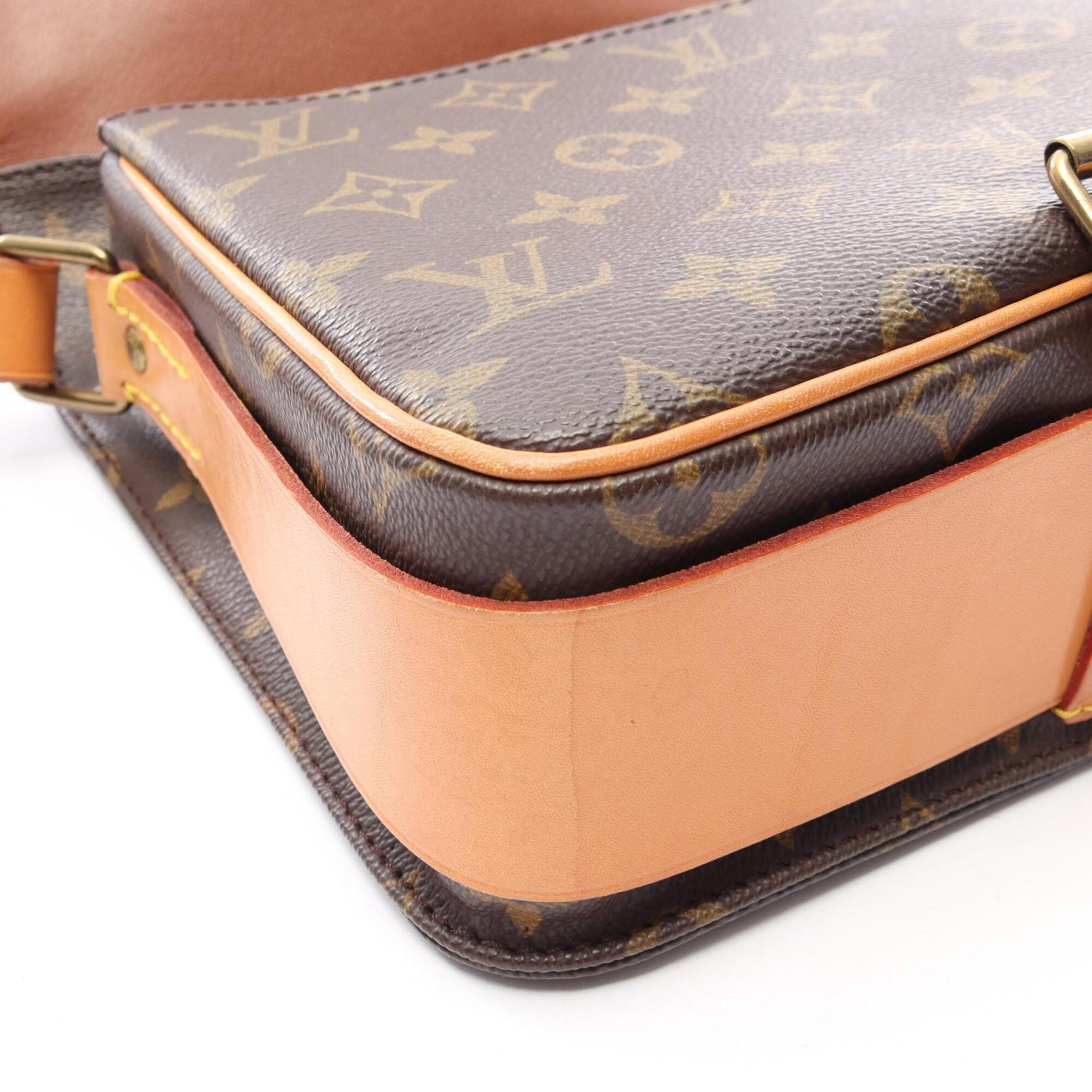 Louis Vuitton Brown Coated Canvas Pvc Monogram Leather Handbag Shoulder Bag (Pre-Owned)