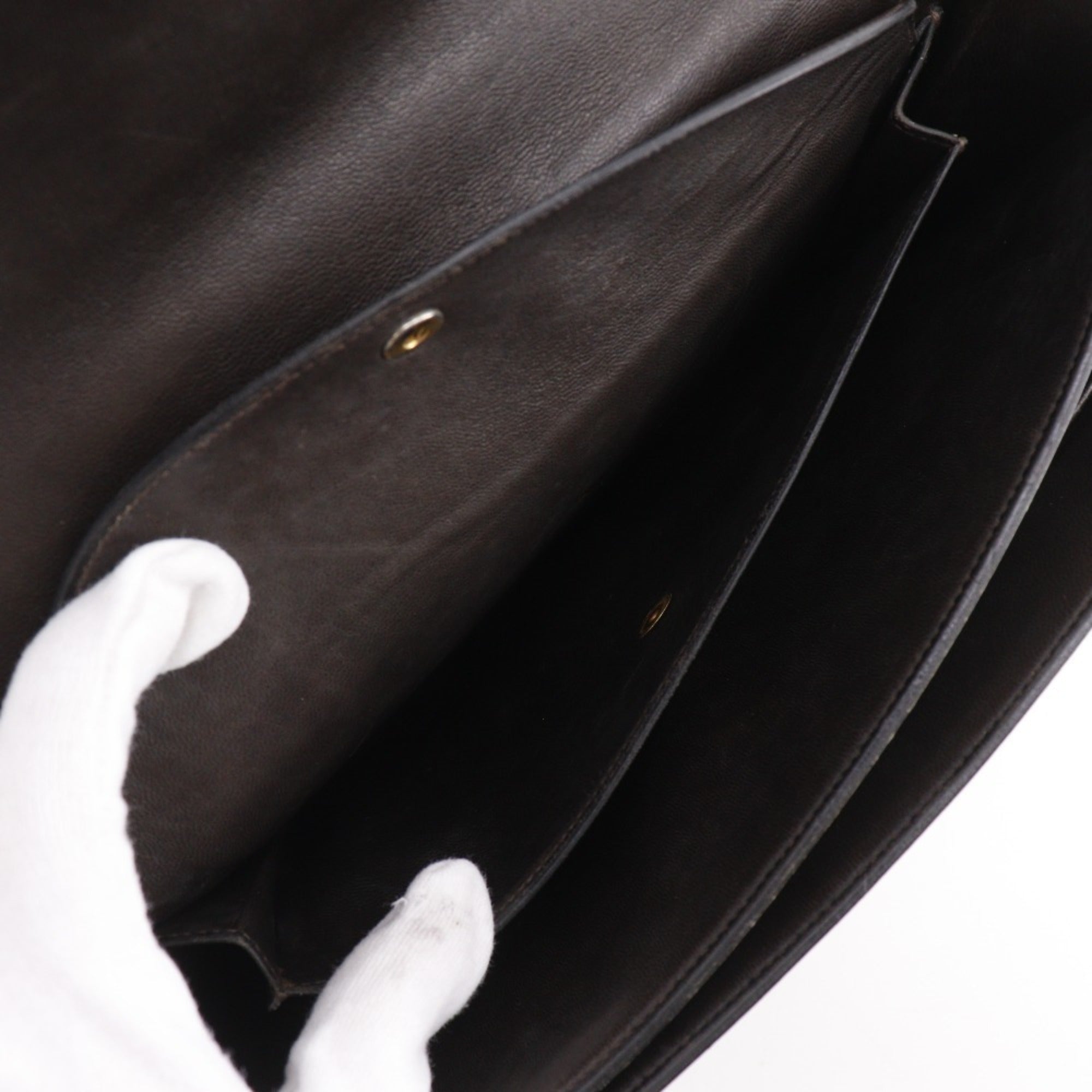 Hermes Brown Box Calf Leather Handbag (Pre-Owned)