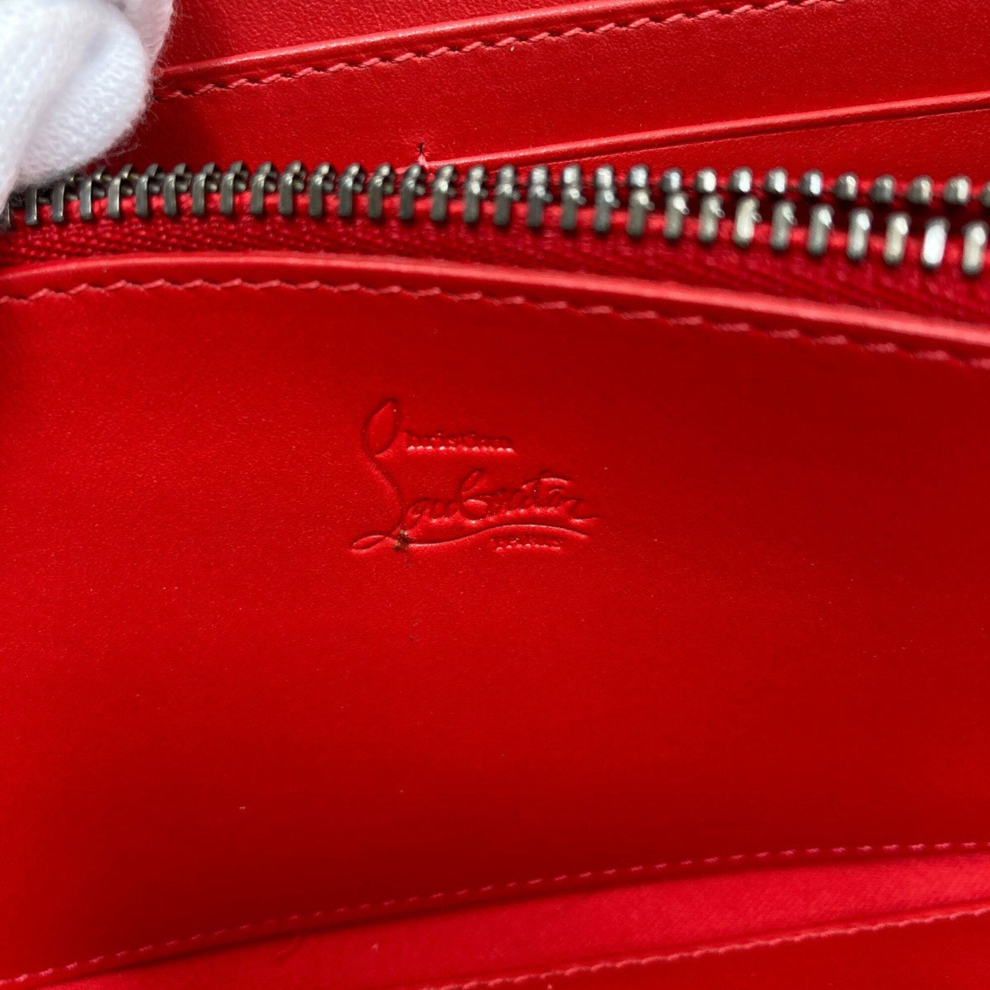 Christian Louboutin Black Leather Long Wallet (Bi-Fold) (Pre-Owned)