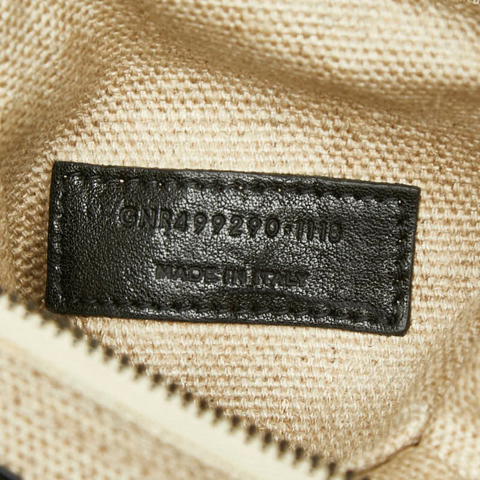 Saint Laurent Beige White Canvas Hemp Linen Leather Handbag Tote Bag (Pre-Owned)