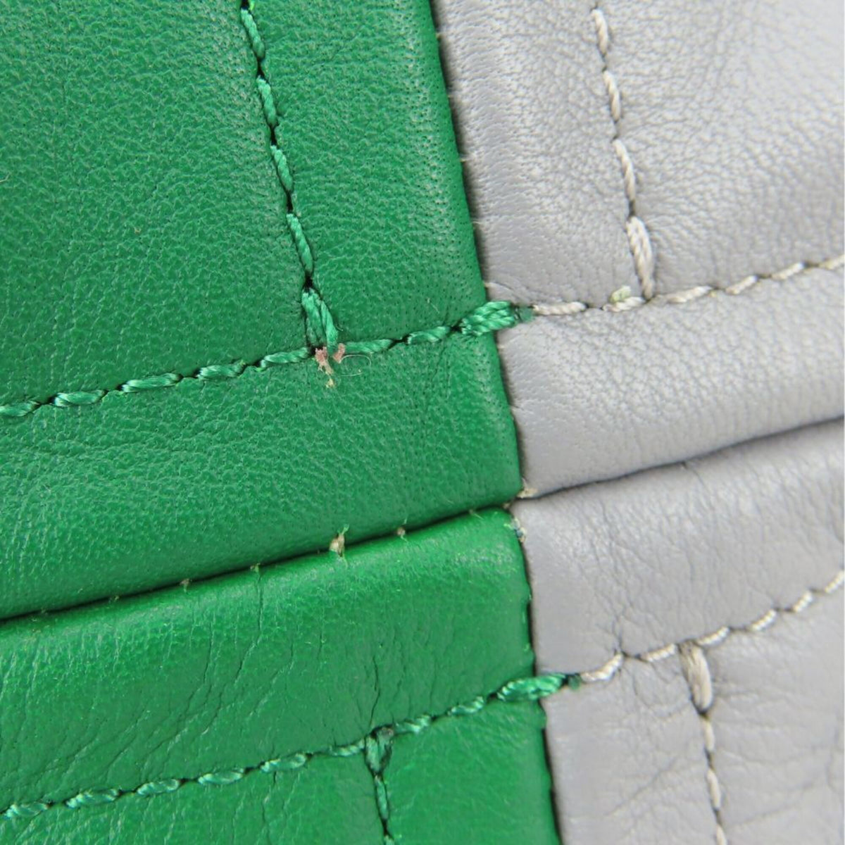Coach Gray Green Leather Tote Bag (Pre-Owned)