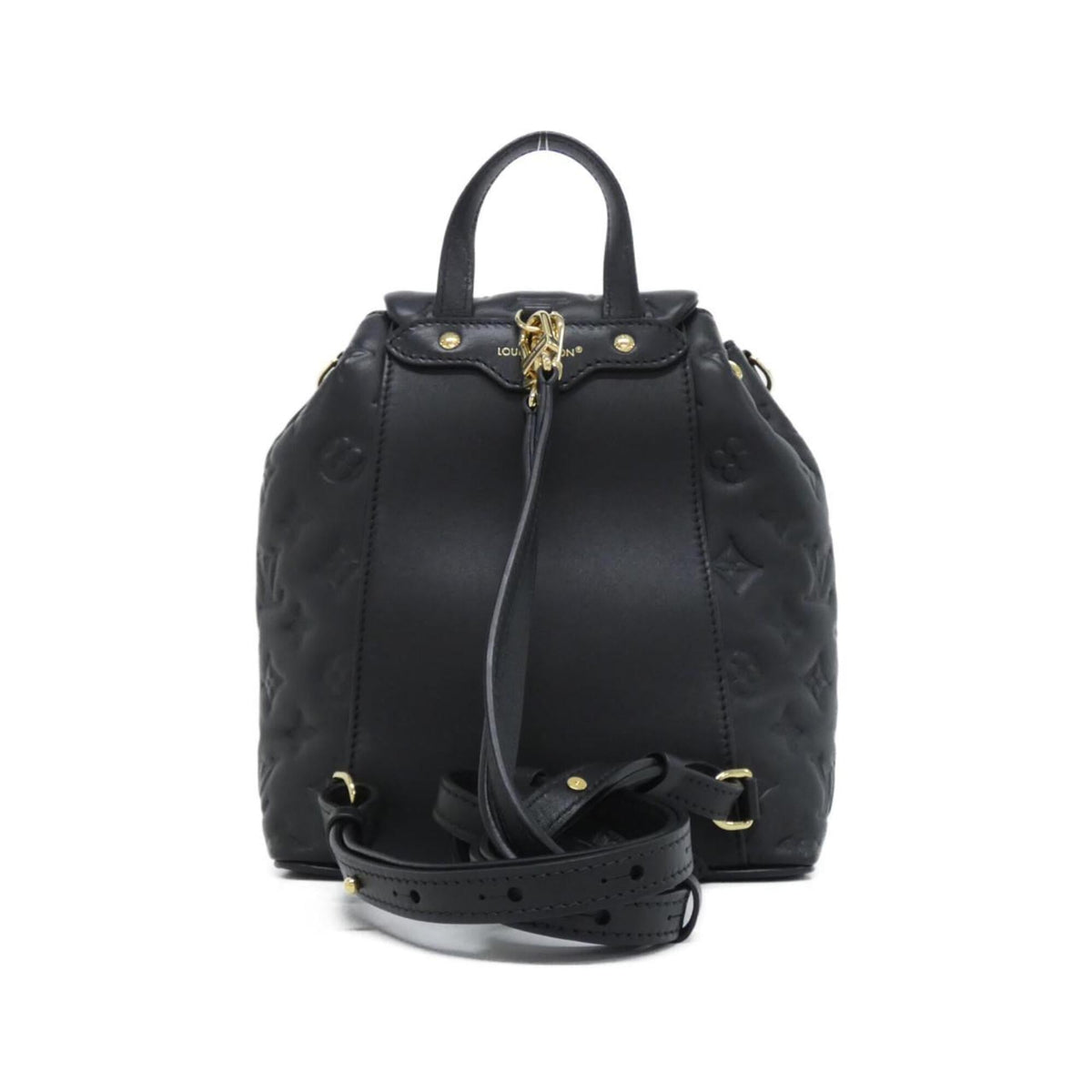 Louis Vuitton Black Leather Backpack (Pre-Owned)