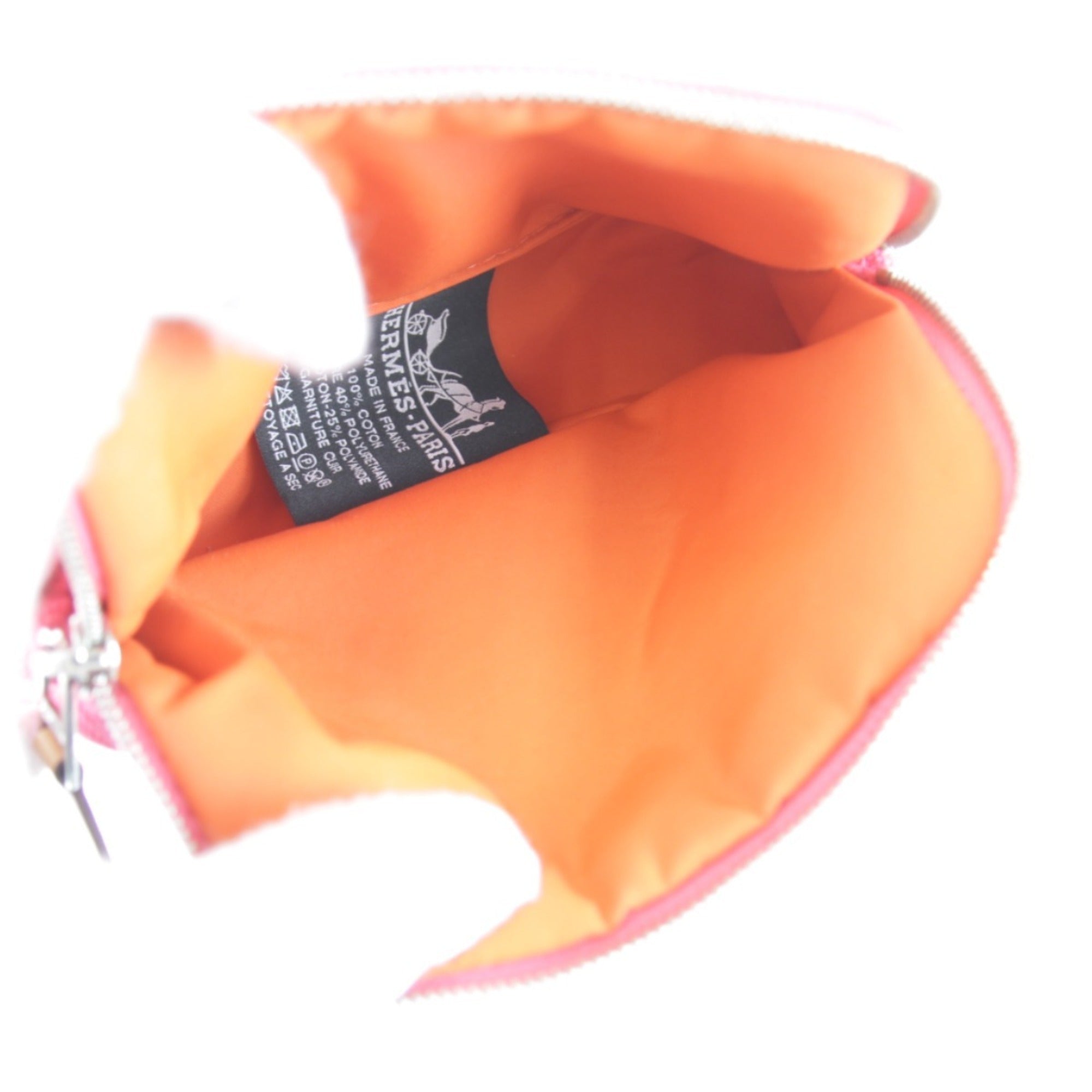 Hermes Black Pink Cotton Pouch (Pre-Owned)