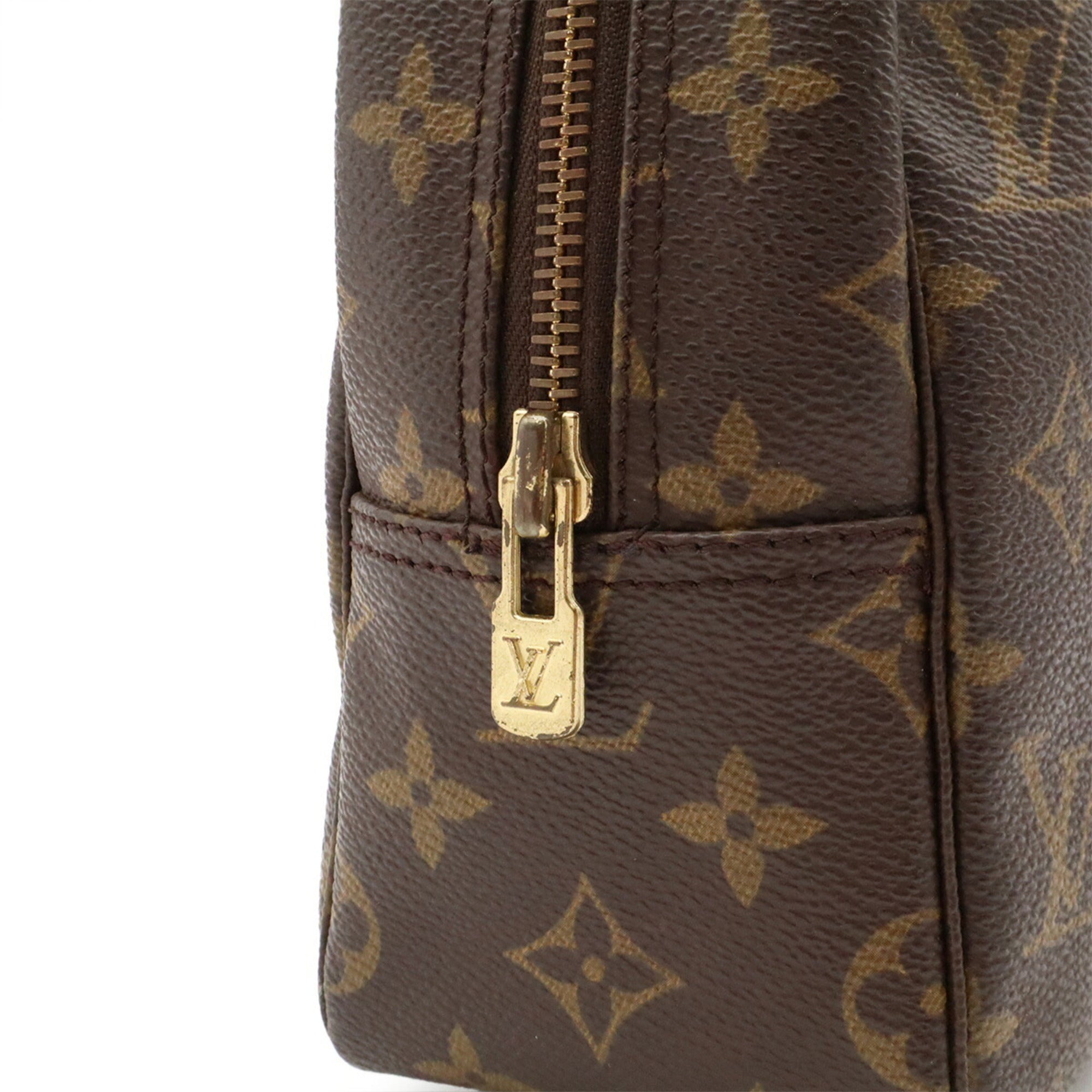 Louis Vuitton Brown Monogram Canvas Clutch Bag Pouch (Pre-Owned)