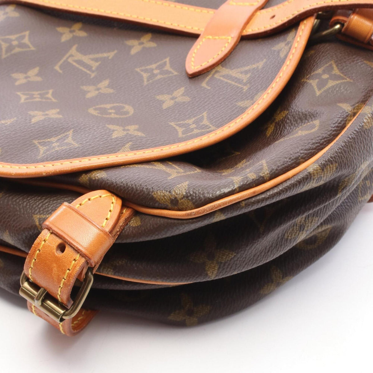 Louis Vuitton Brown Pvc Coated Canvas Monogram Leather Handbag Shoulder Bag (Pre-Owned)