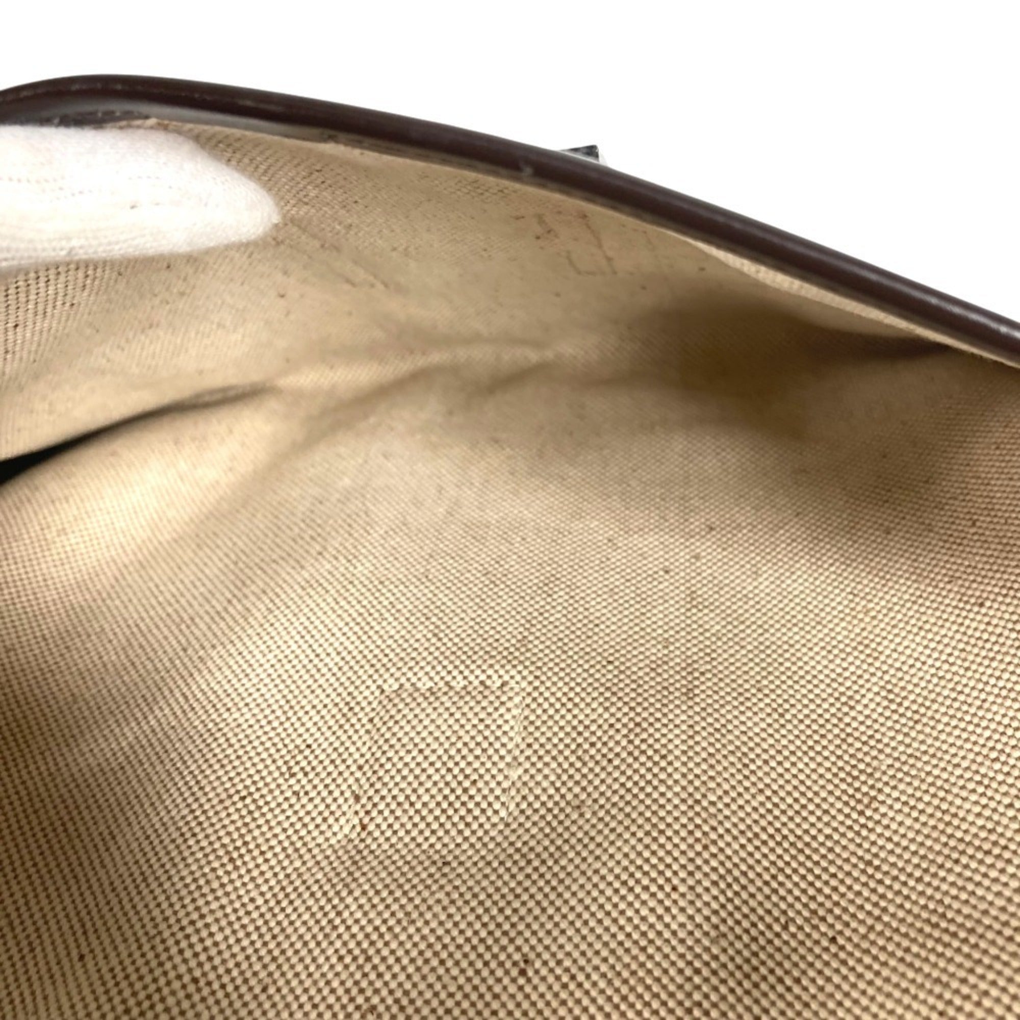 Hermes Dark Brown Leather Clutch Bag (Pre-Owned)