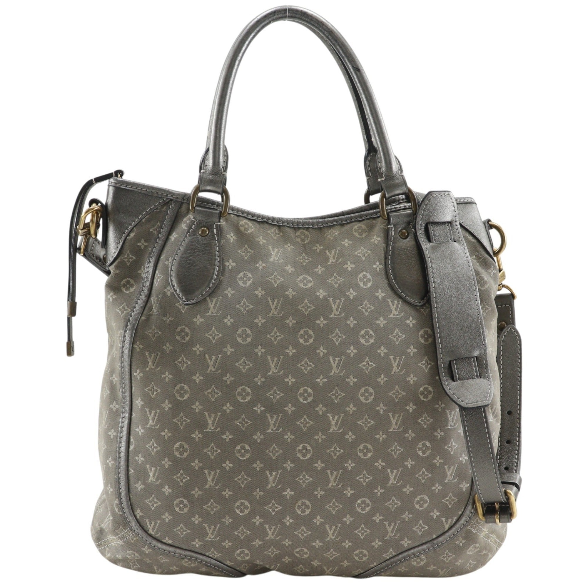 Louis Vuitton Gray Platine Monogram Mini Lin Handbag Shoulder Bag (Pre-Owned)