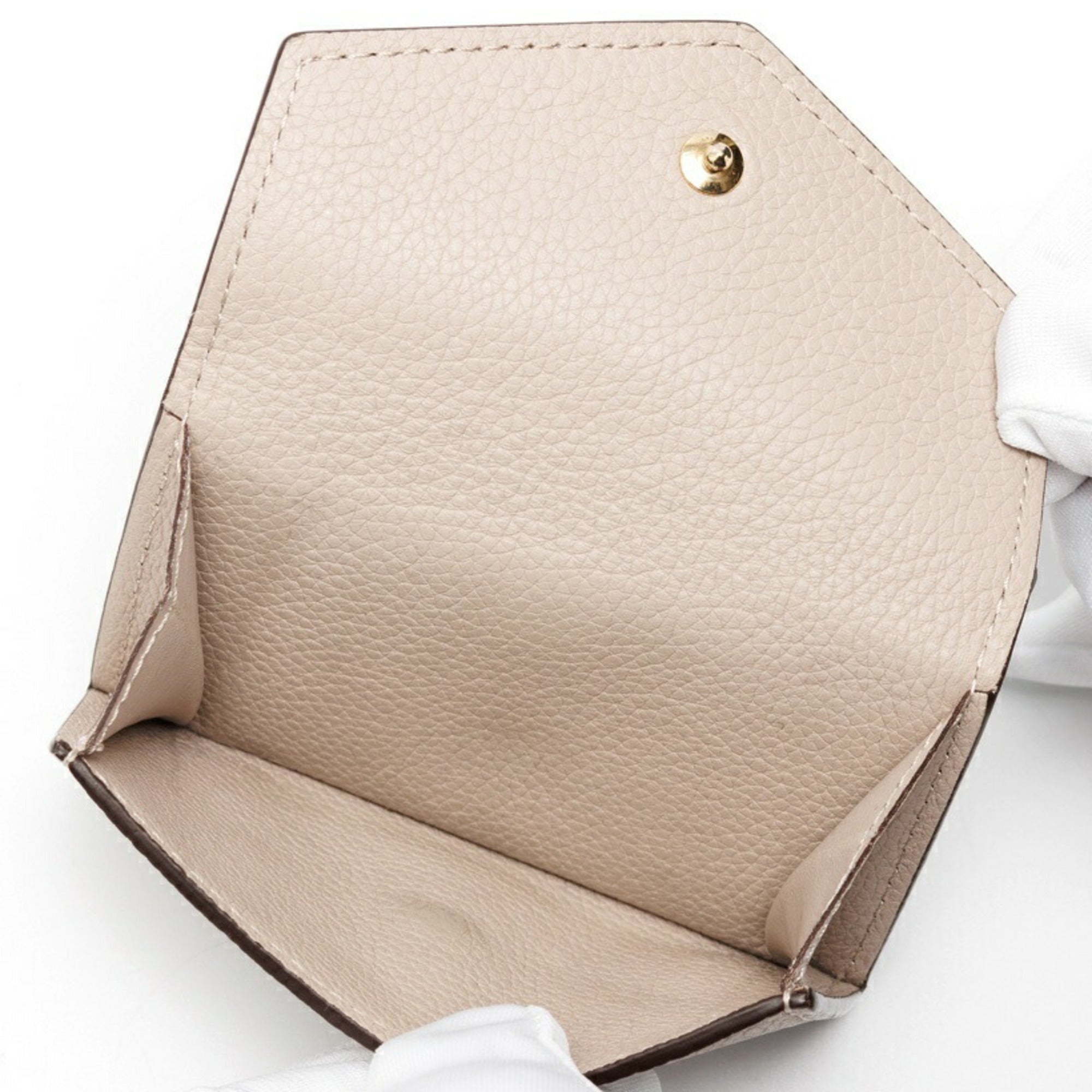 Louis Vuitton Grayish Leather Wallet (Tri-Fold) (Pre-Owned)