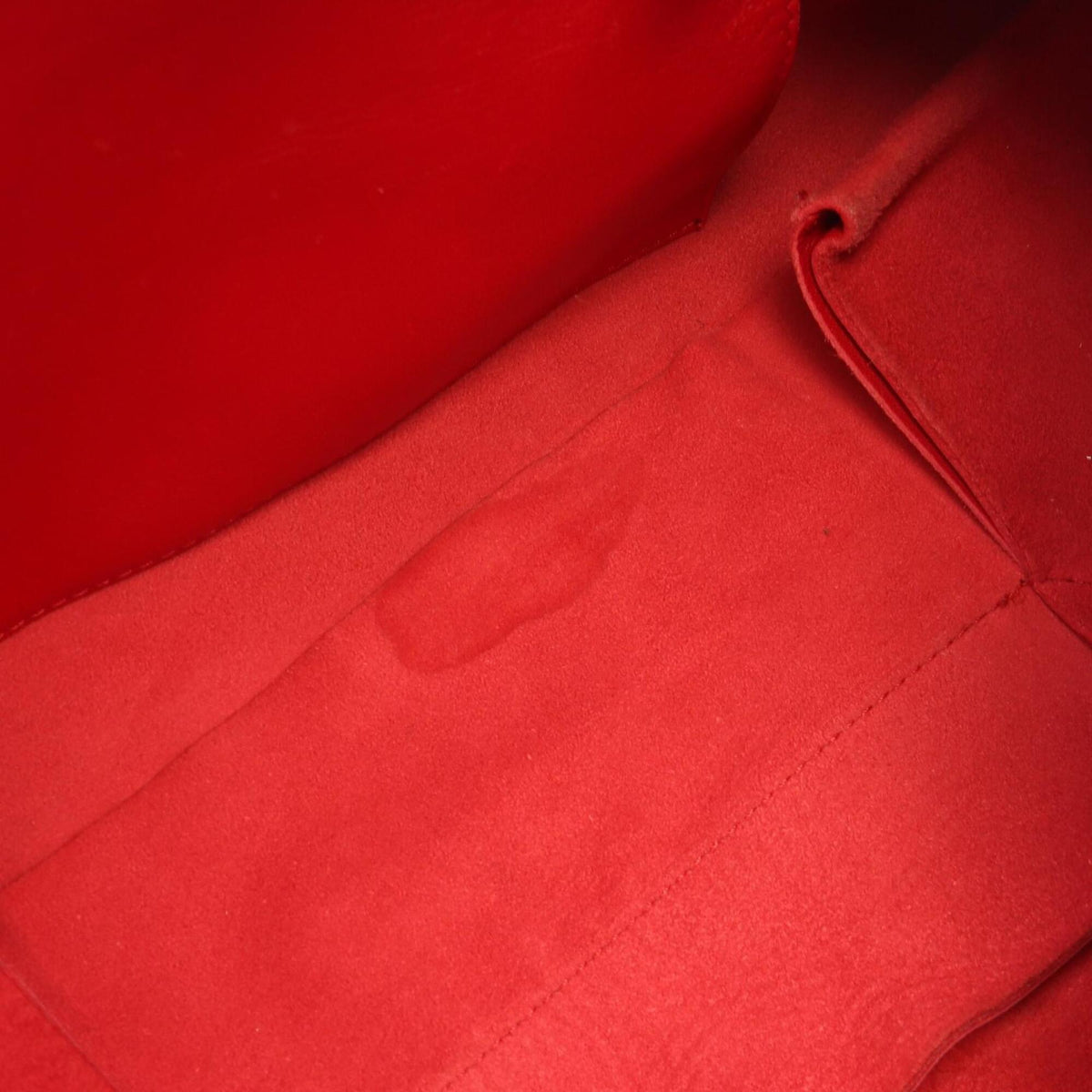 Celine Red Color Leather Handbag Tote Bag (Pre-Owned)