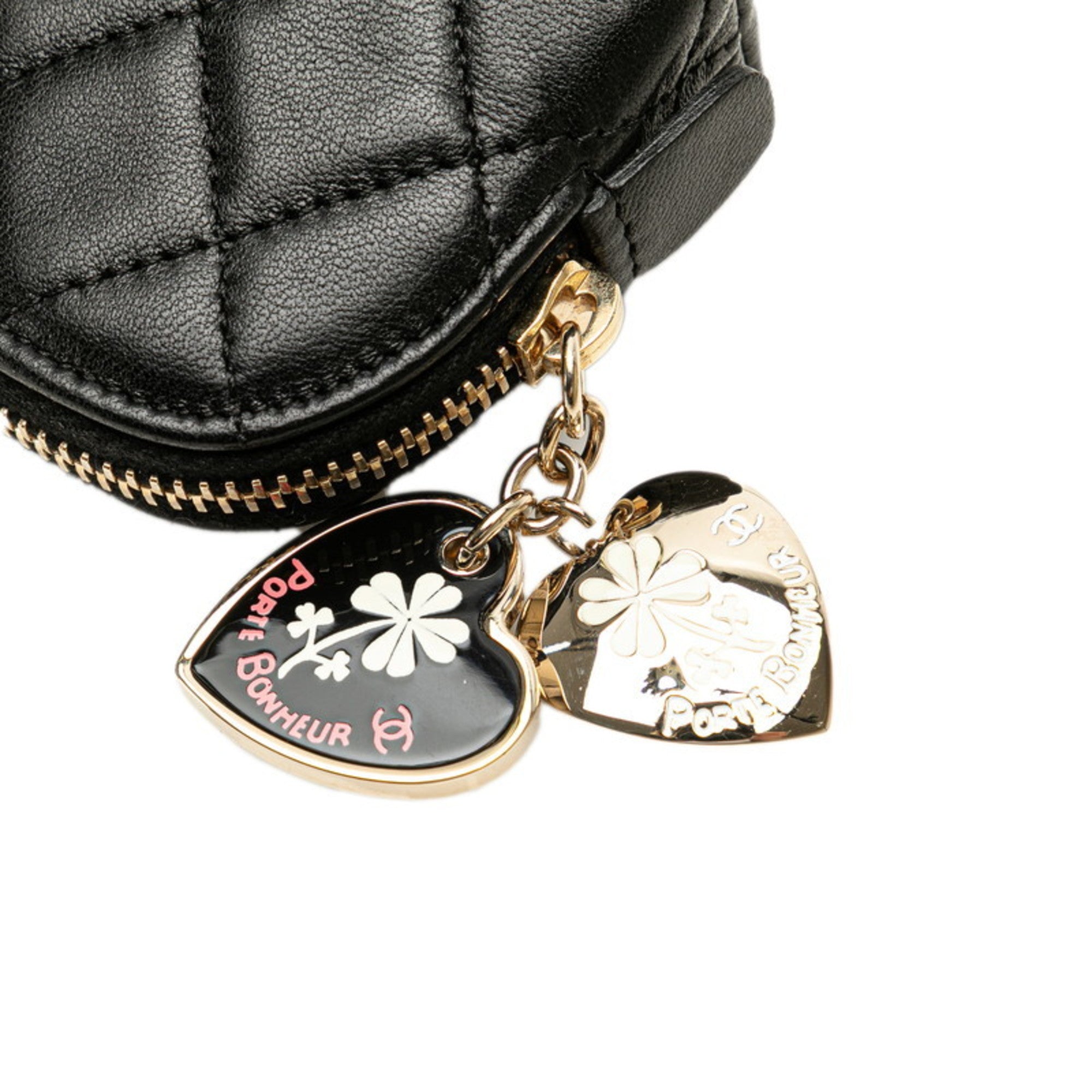 Chanel Matelasse Black Coin Purse/Coin Case (Pre-Owned)