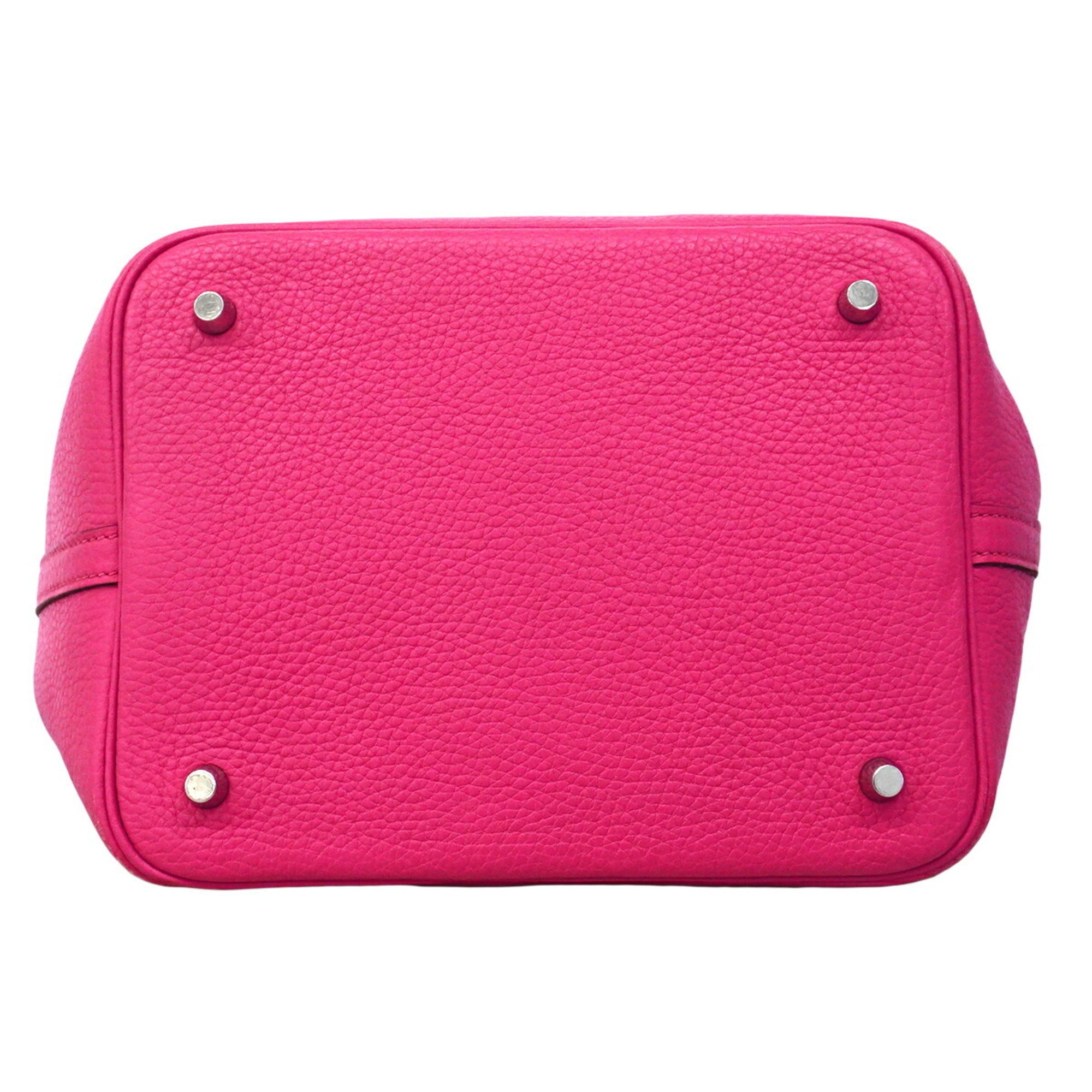 Hermes Rose Purple Taurillon Clemence Leather Handbag (Pre-Owned)
