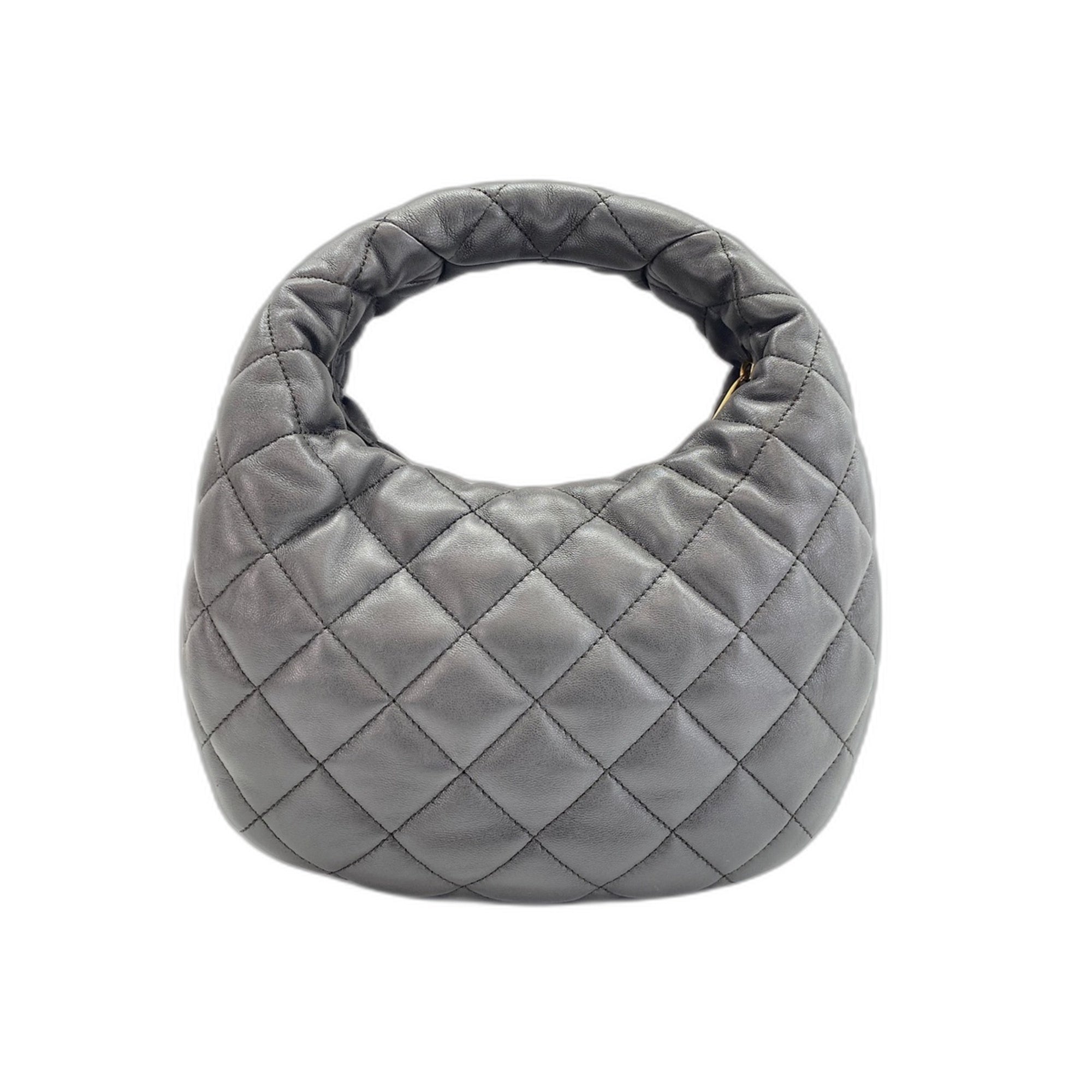 Yves Saint Laurent Gray Leather Handbag (Pre-Owned)