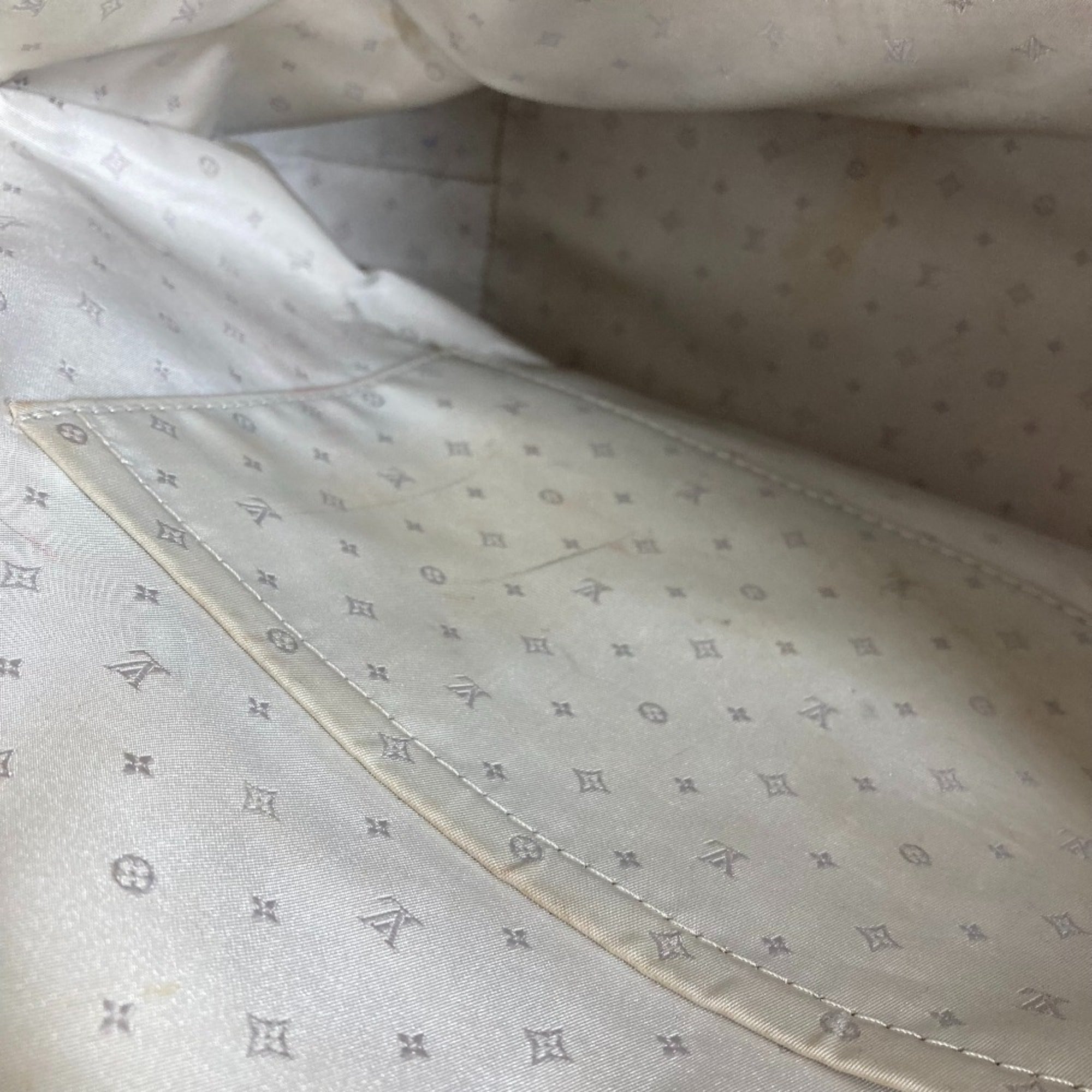 Louis Vuitton Galle White Yellow Suhali Leather Handbag Tote Bag (Pre-Owned)