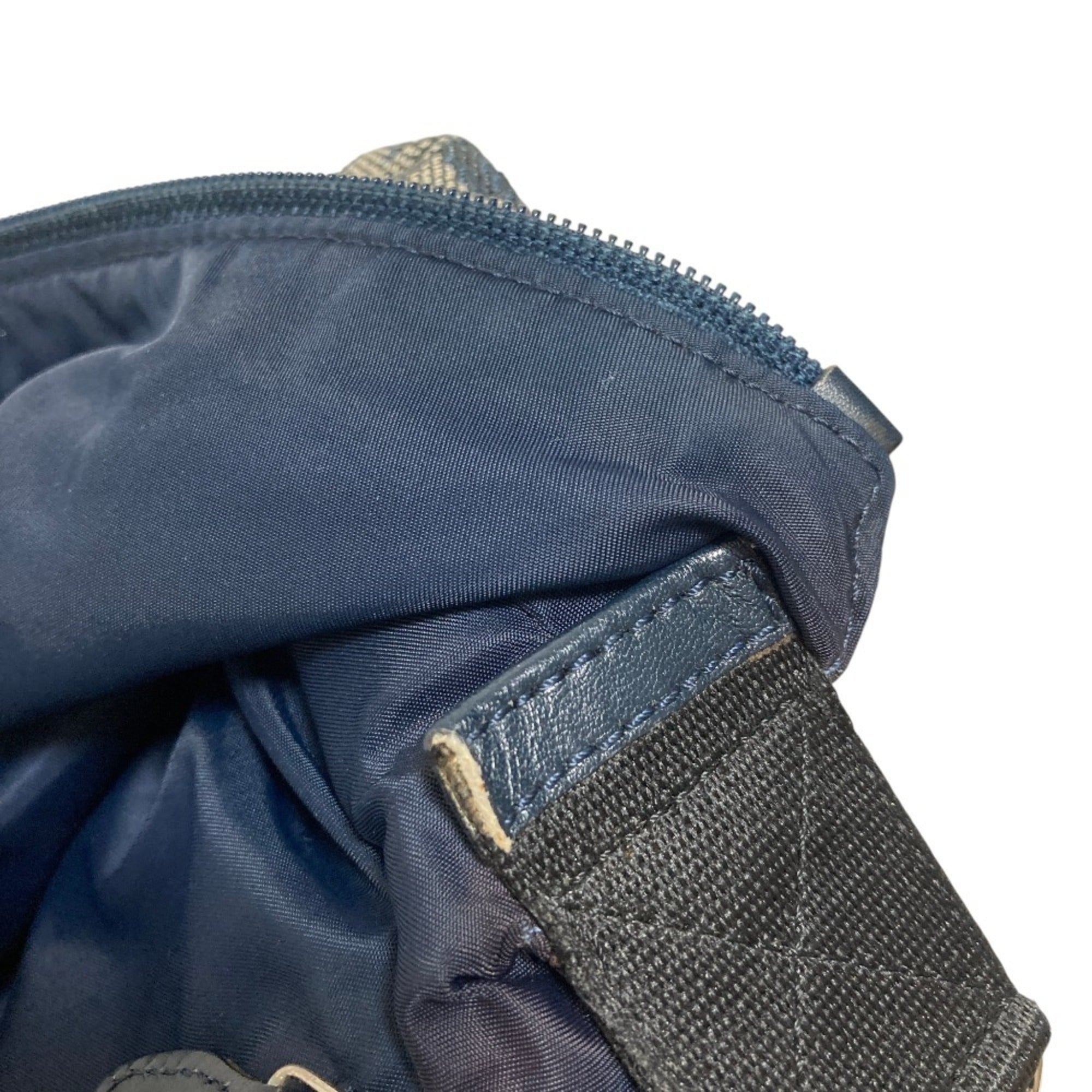 Christian Dior Navy Canvas Shoulder Bag (Pre-Owned)