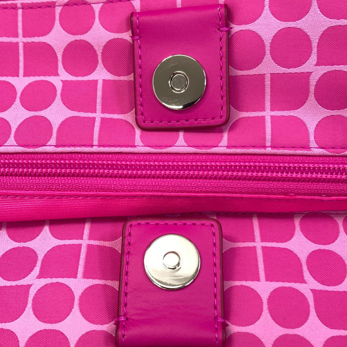 Kate Spade Pink Polyester Leather Tote Bag (Pre-Owned)