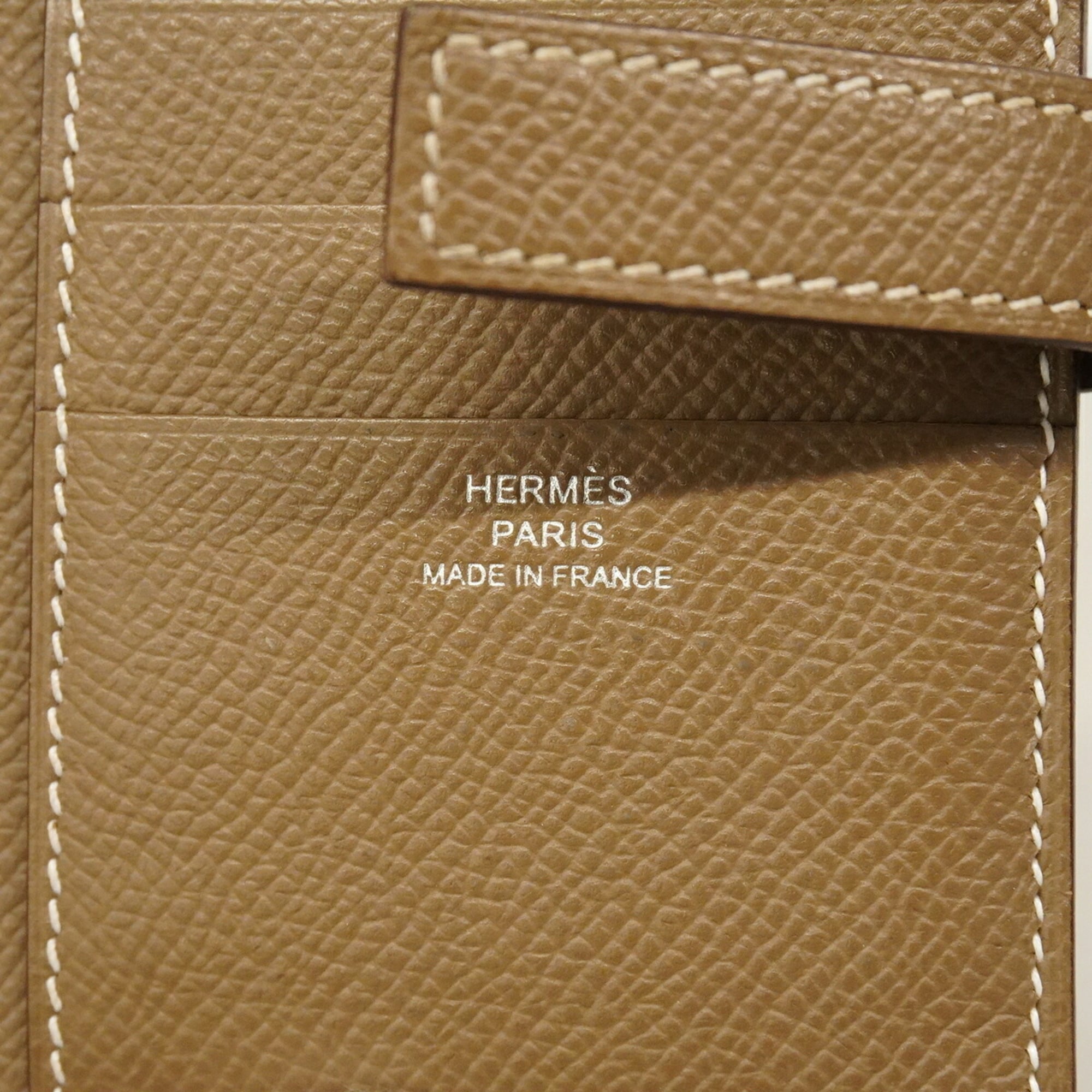Hermes Etoupe Gray Leather Wallet (Bi-Fold) (Pre-Owned)