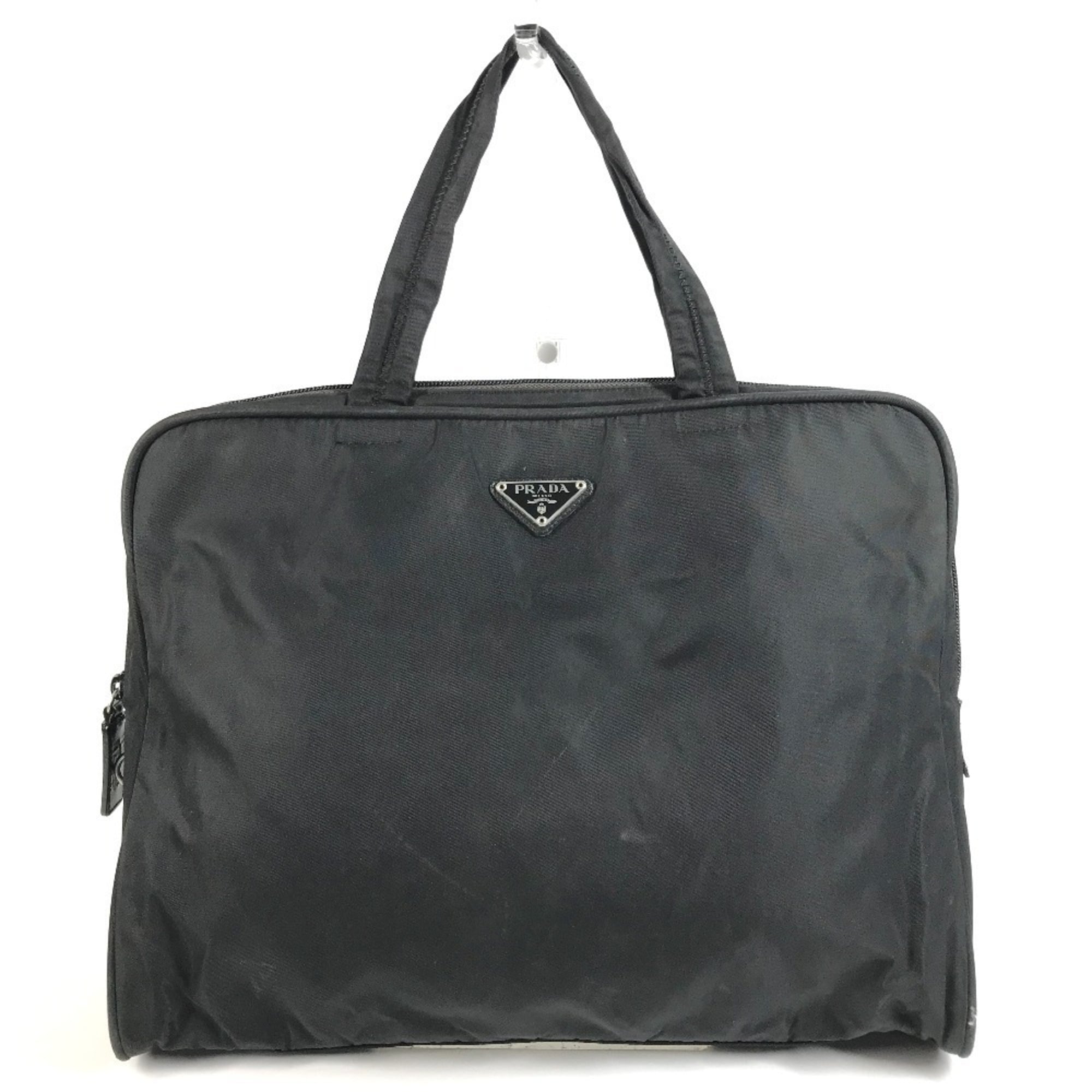 Prada Black Nylon Briefcase Handbag Tote Bag (Pre-Owned)
