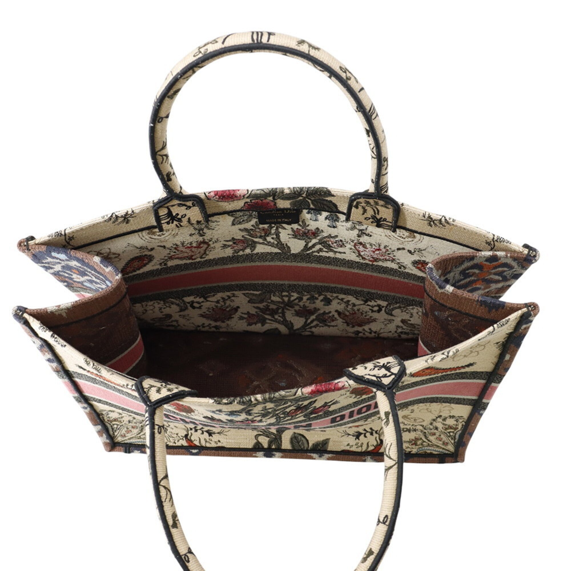 Christian Dior Beige Multi-Color Canvas Tote Bag (Pre-Owned)