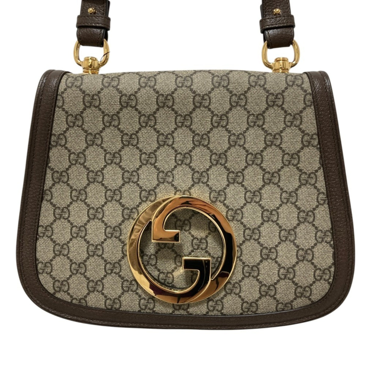 Gucci Beige Brown Gg Supreme Shoulder Bag (Pre-Owned)