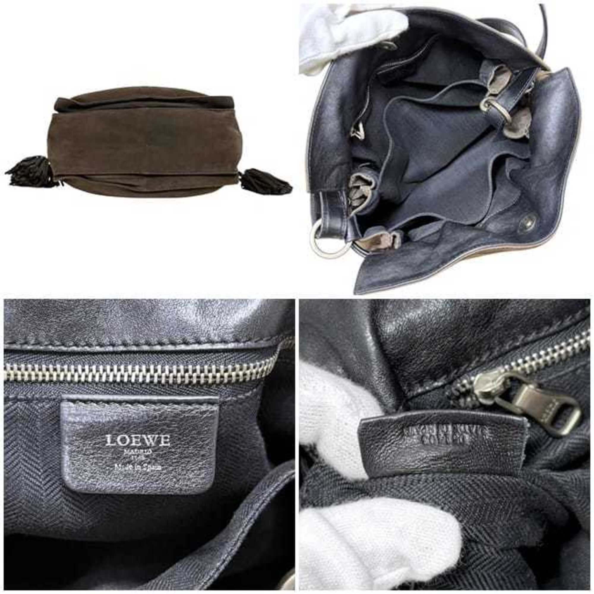 Loewe Brown Suede Leather Shoulder Bag (Pre-Owned)