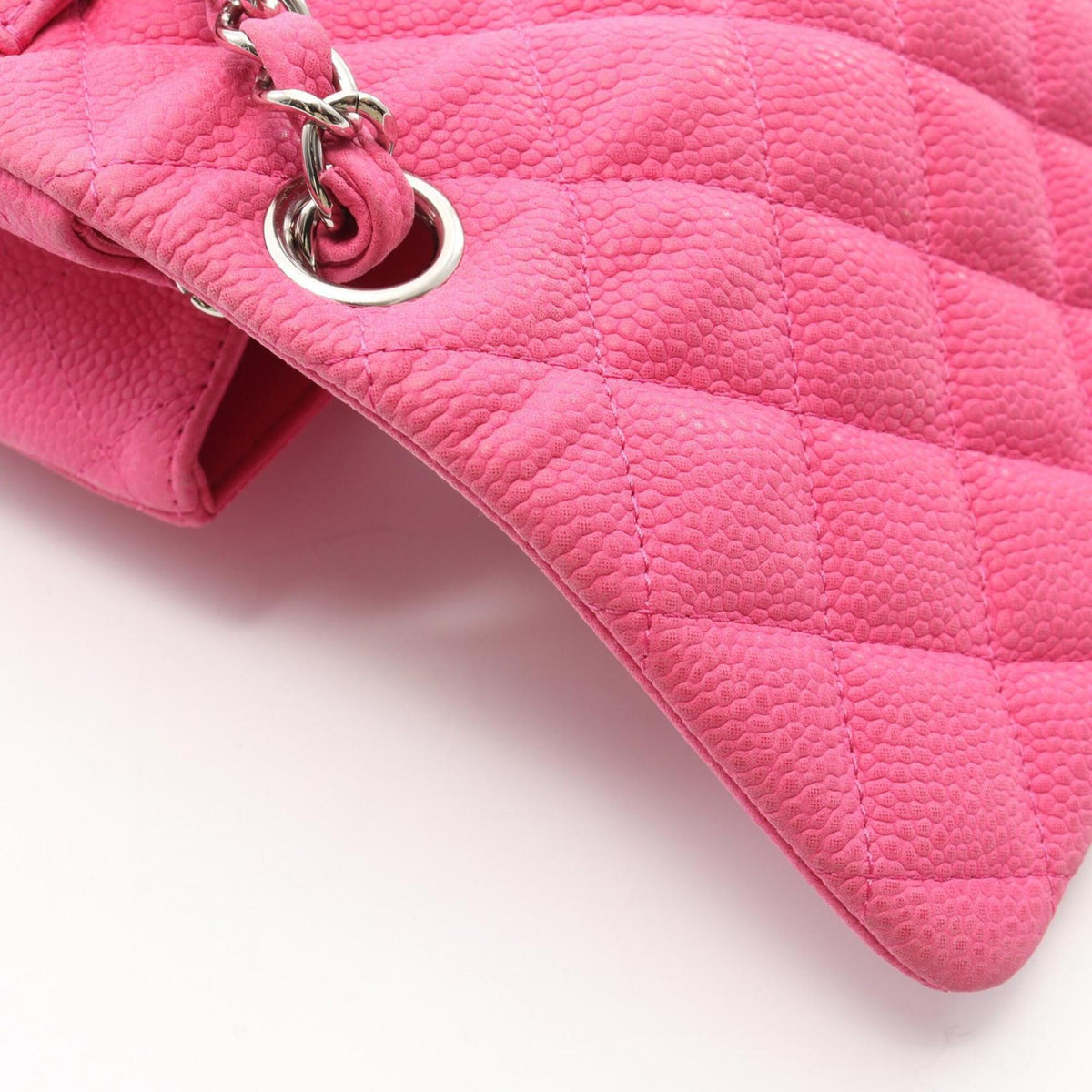 Chanel Pink Grained Calfskin Handbag Shoulder Bag (Pre-Owned)