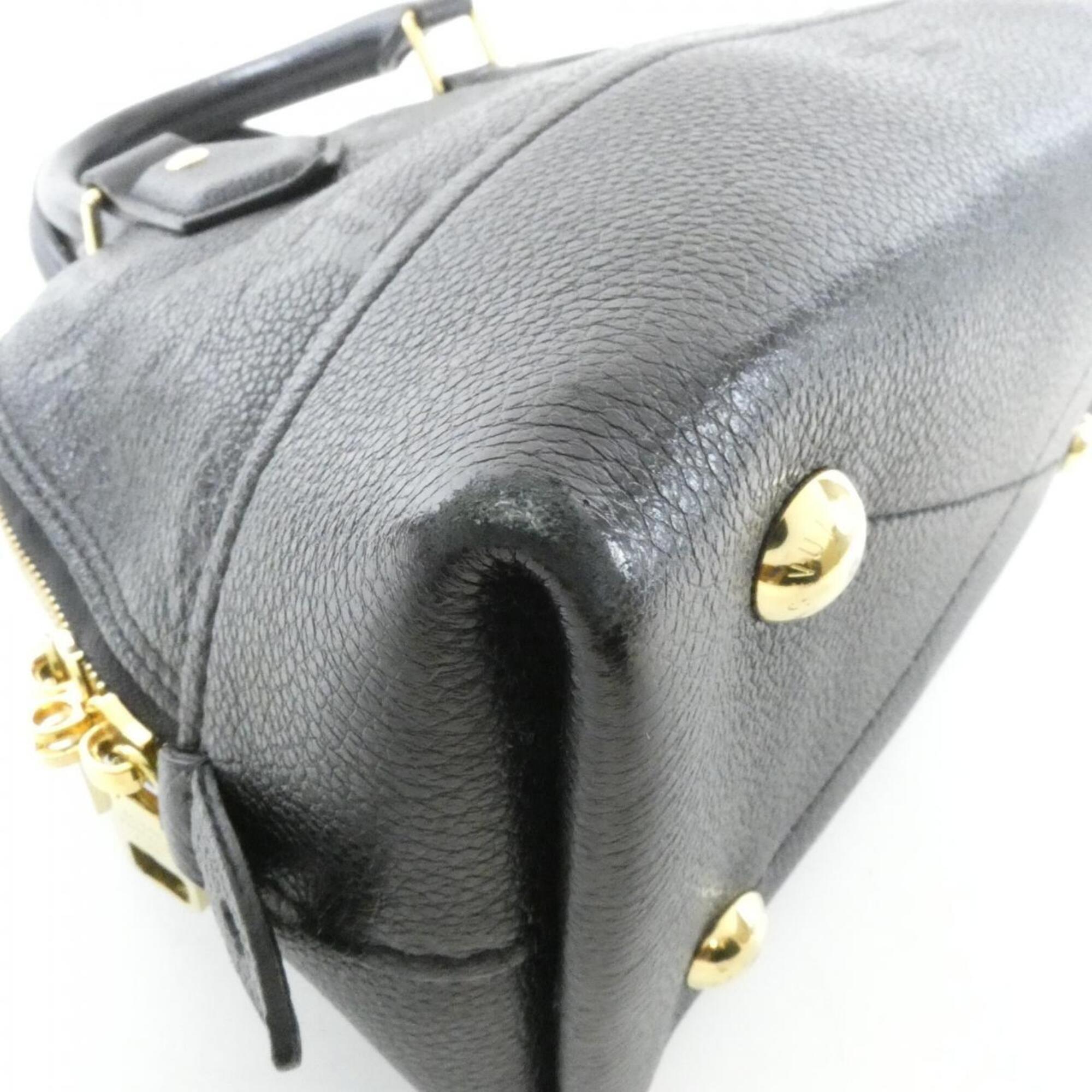 Louis Vuitton Black Leather Handbag (Pre-Owned)