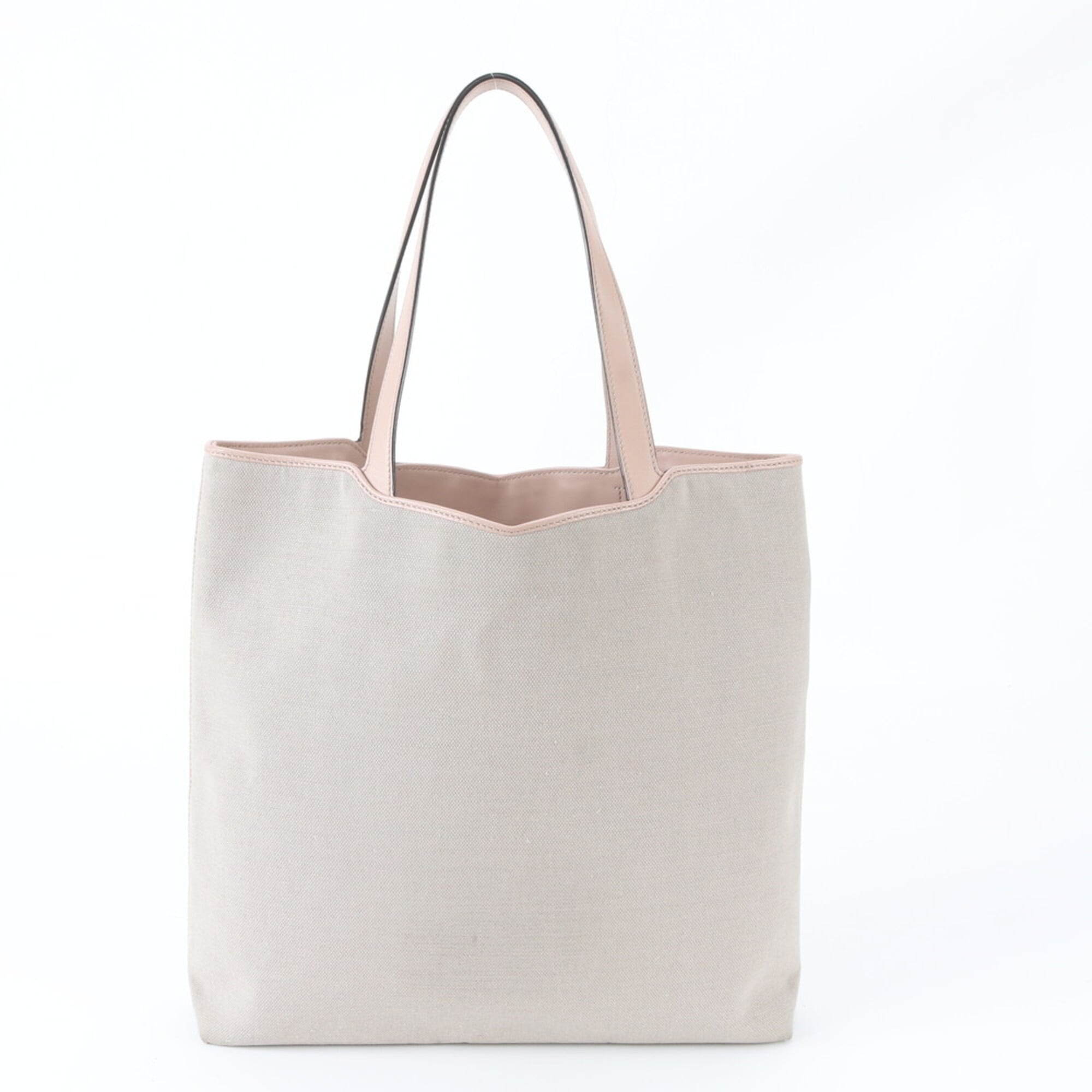 Cartier Must Beige Pink Leather Canvas Handbag Tote Bag (Pre-Owned)