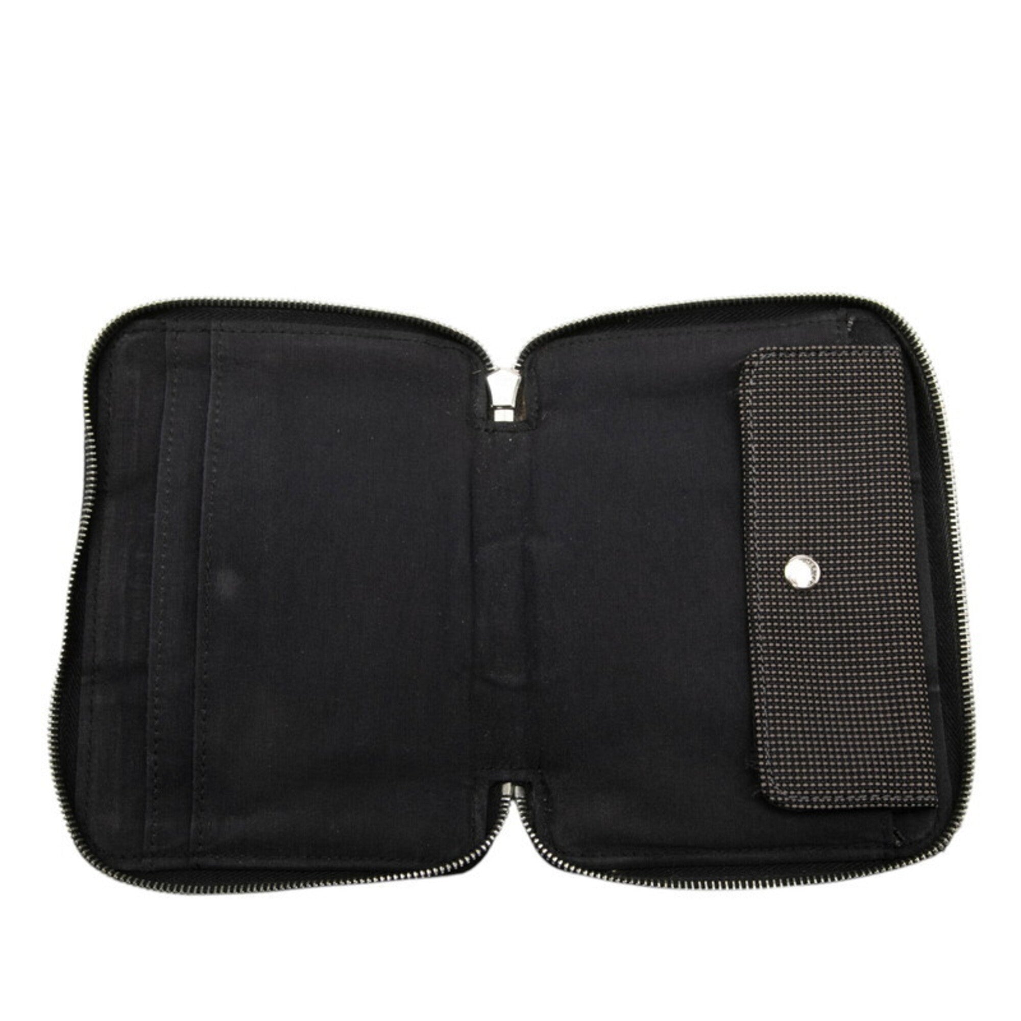 Hermes Gray Polyester Polyamide Wallet (Bi-Fold) (Pre-Owned)