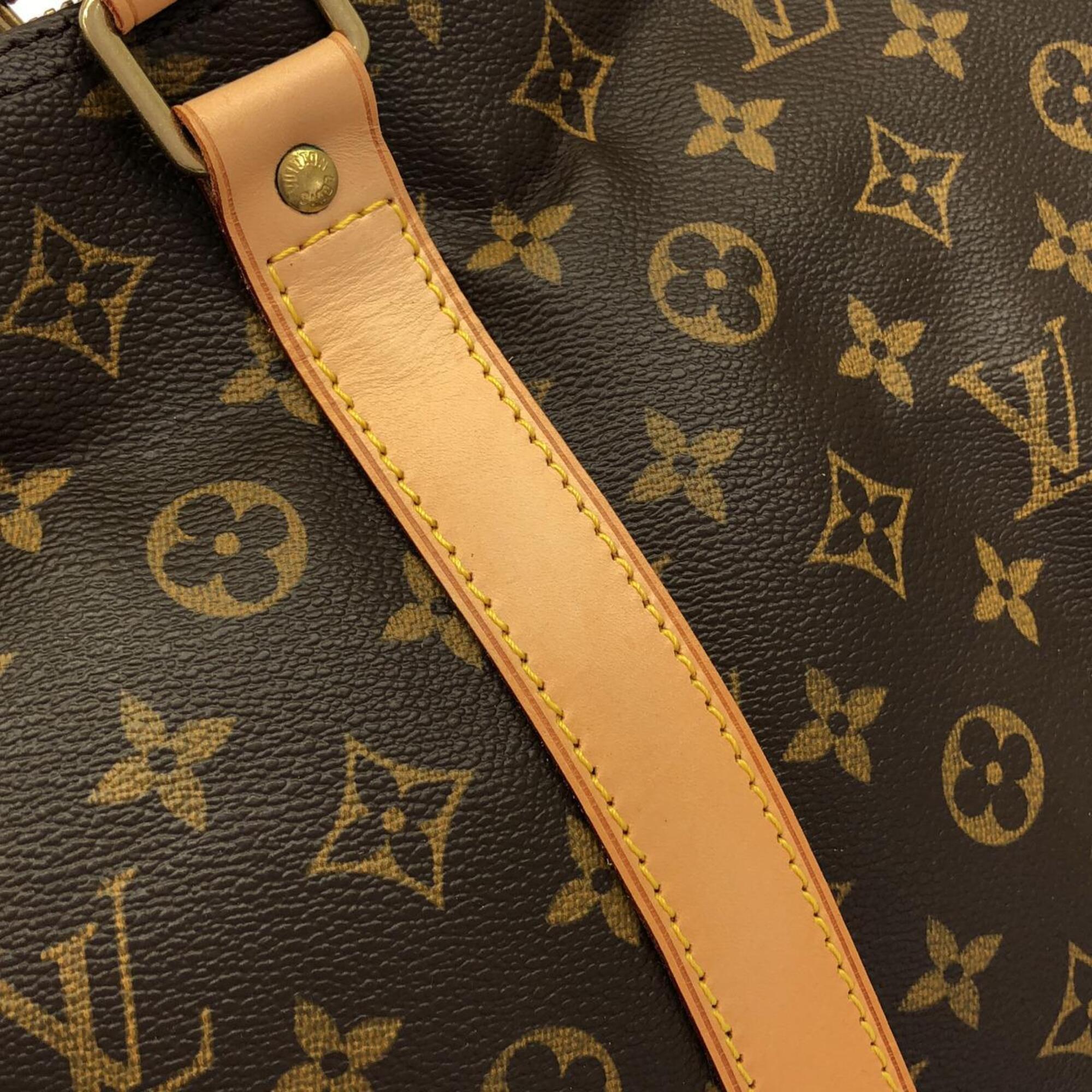 Louis Vuitton Monogram Marron Coated Canvas Boston Bag (Pre-Owned)