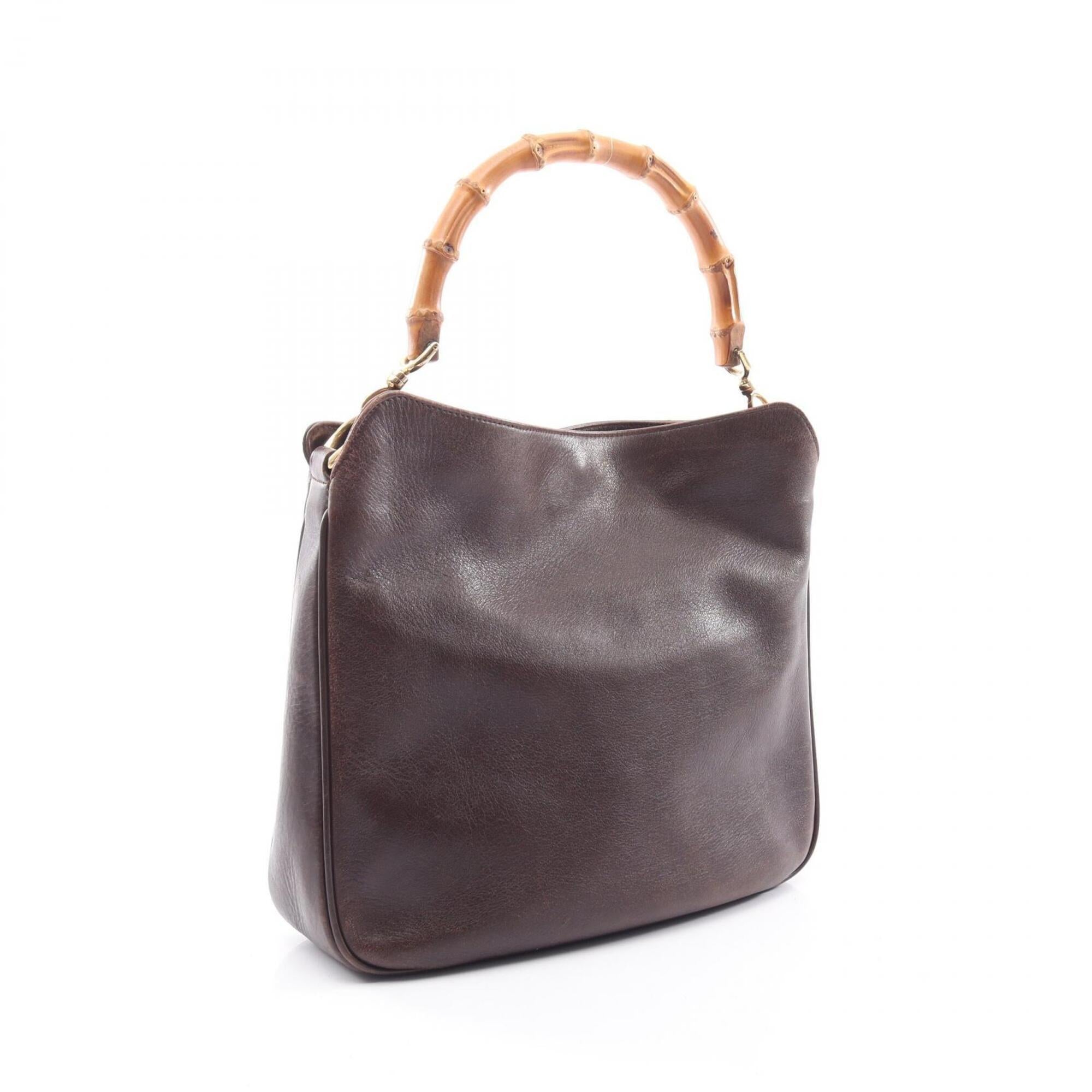 Gucci Brown Leather Handbag (Pre-Owned)