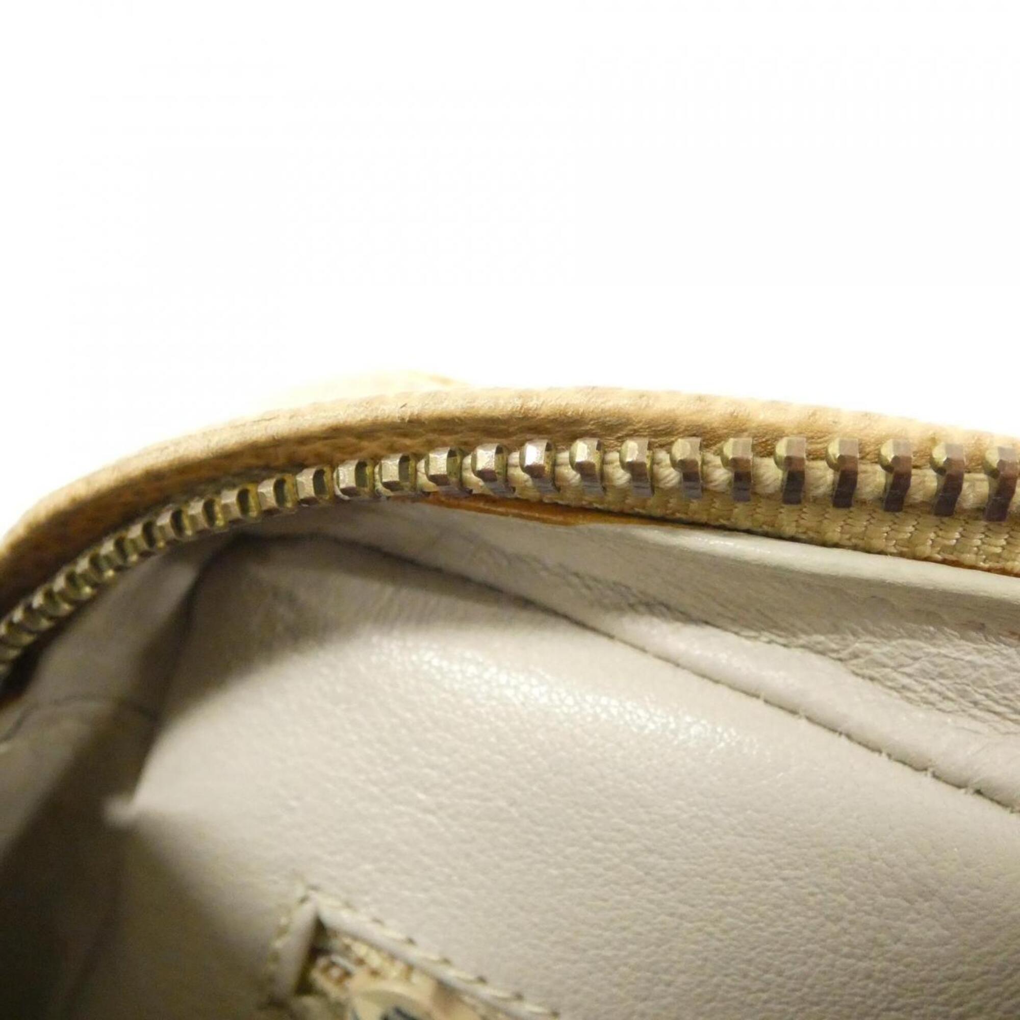Chanel Beige Grained Calfskin Shoulder Bag (Pre-Owned)