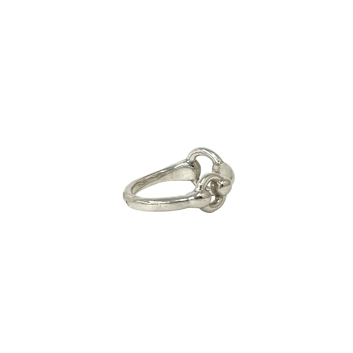 Hermes Silver Silver 925 Band Ring (Pre-Owned)