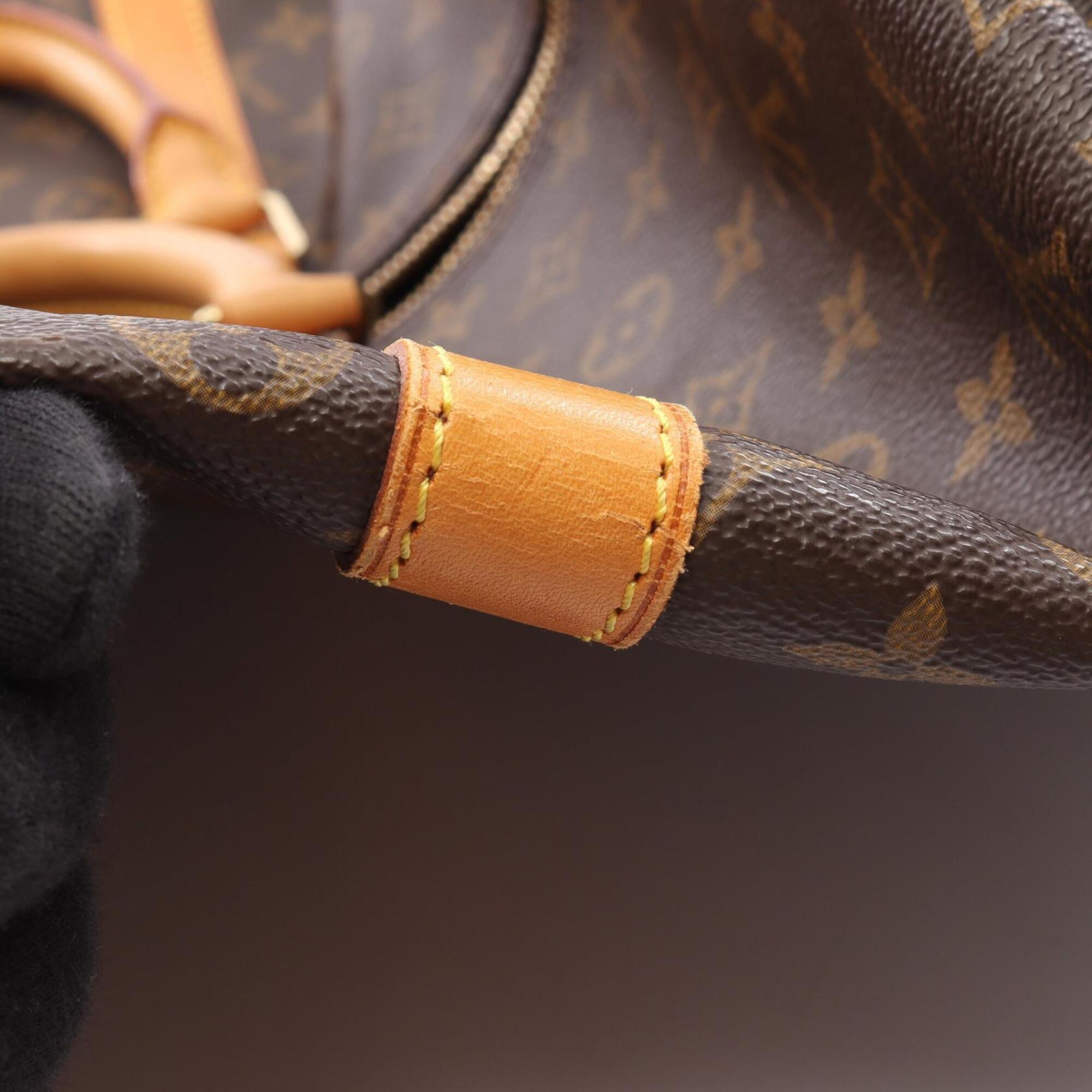 Louis Vuitton Brown Coated Canvas Leather Boston Bag Handbag (Pre-Owned)