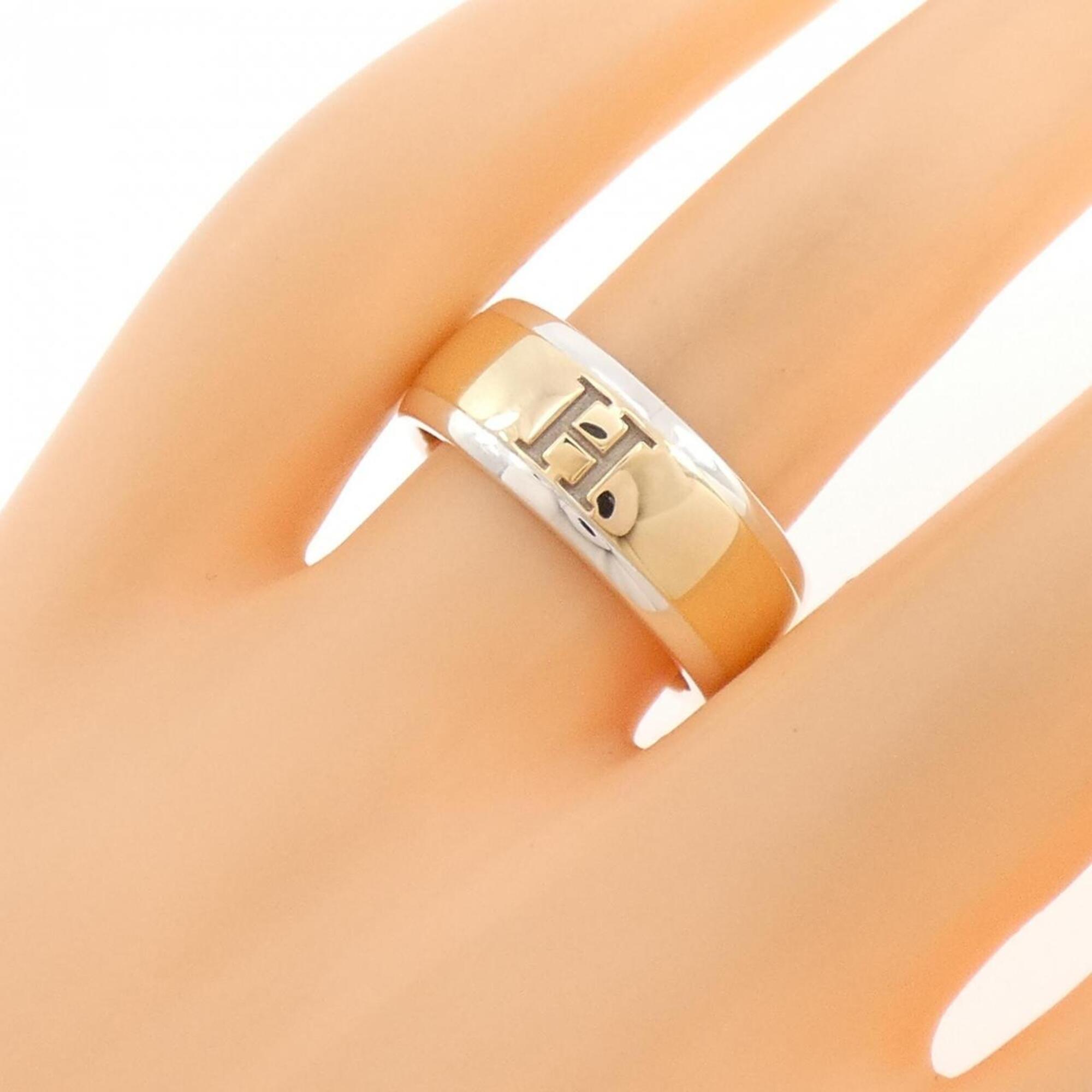 Hermes Yellow Gold (18K) Silver 925 Band Ring (Pre-Owned)