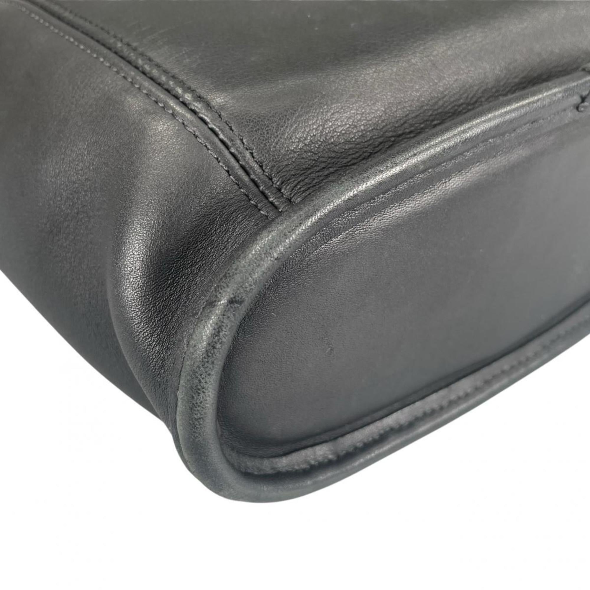 Coach Black Leather Handbag Shoulder Bag (Pre-Owned)