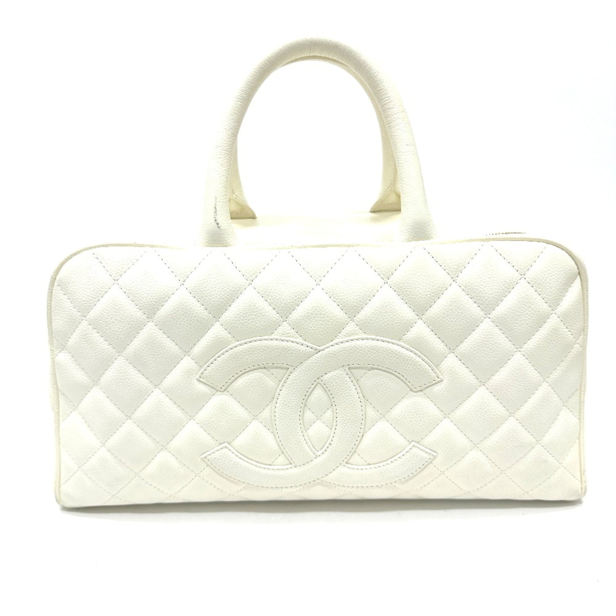 Chanel White Leather Handbag (Pre-Owned)