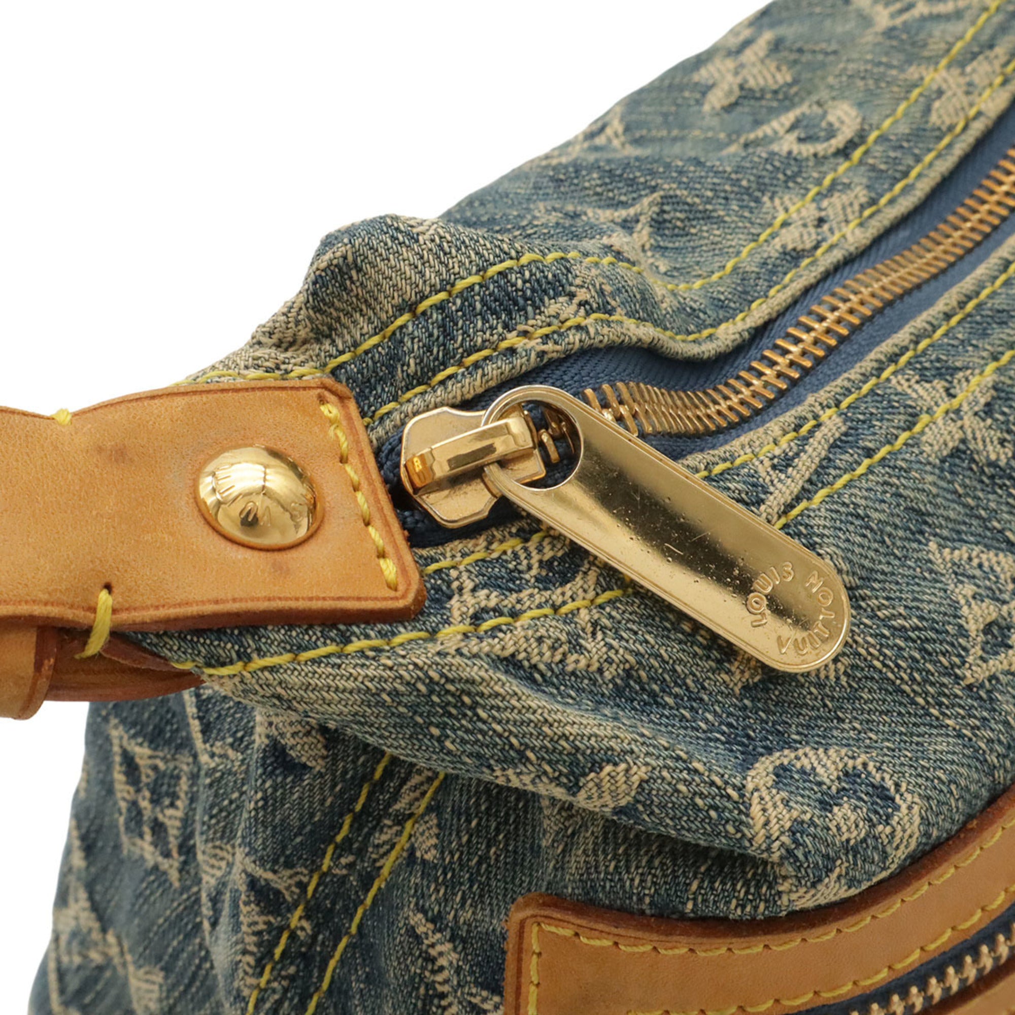 Louis Vuitton Blue Monogram Monogram Denim Shoulder Bag (Pre-Owned)